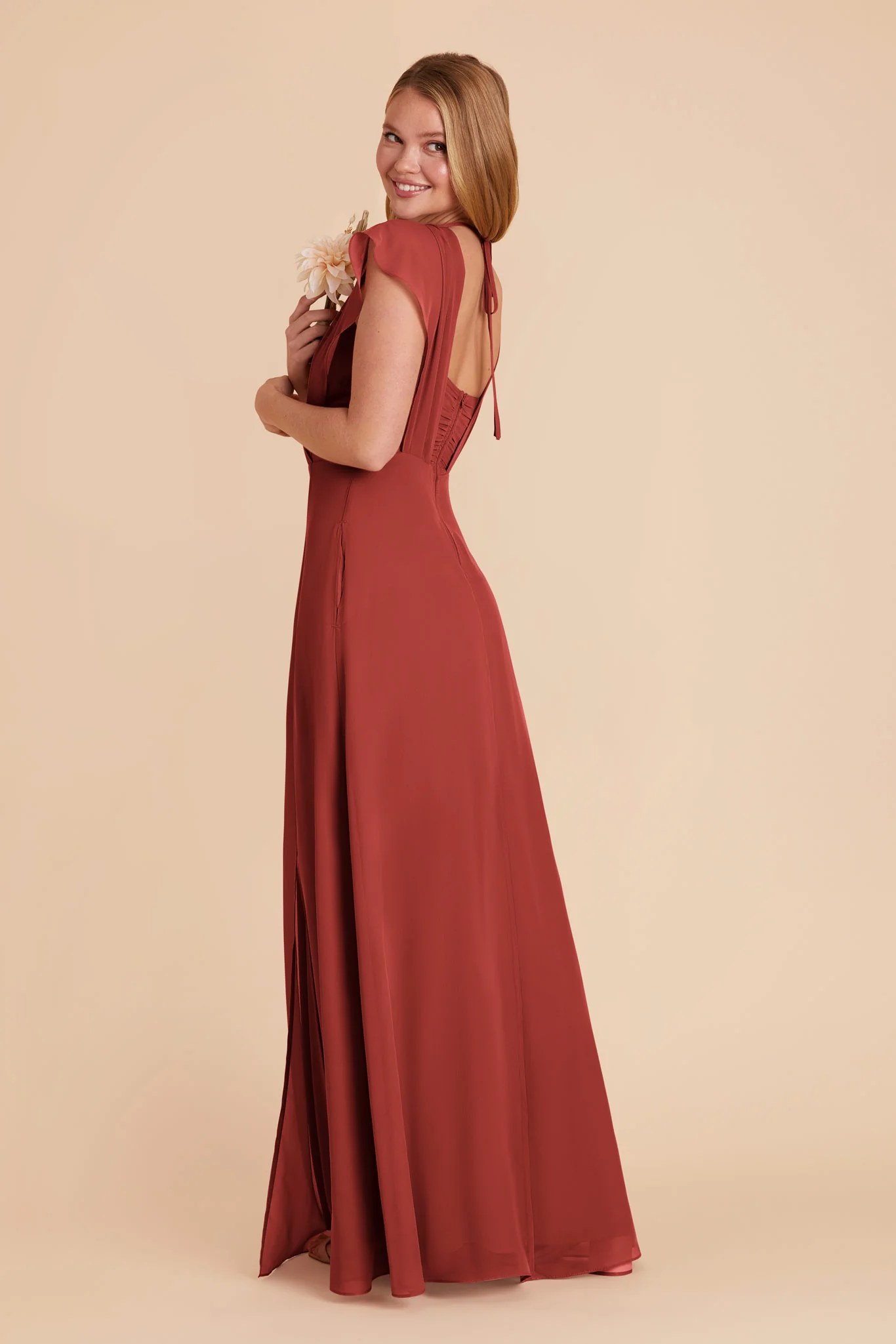 Violet Chiffon Dress - Spice - Image 15