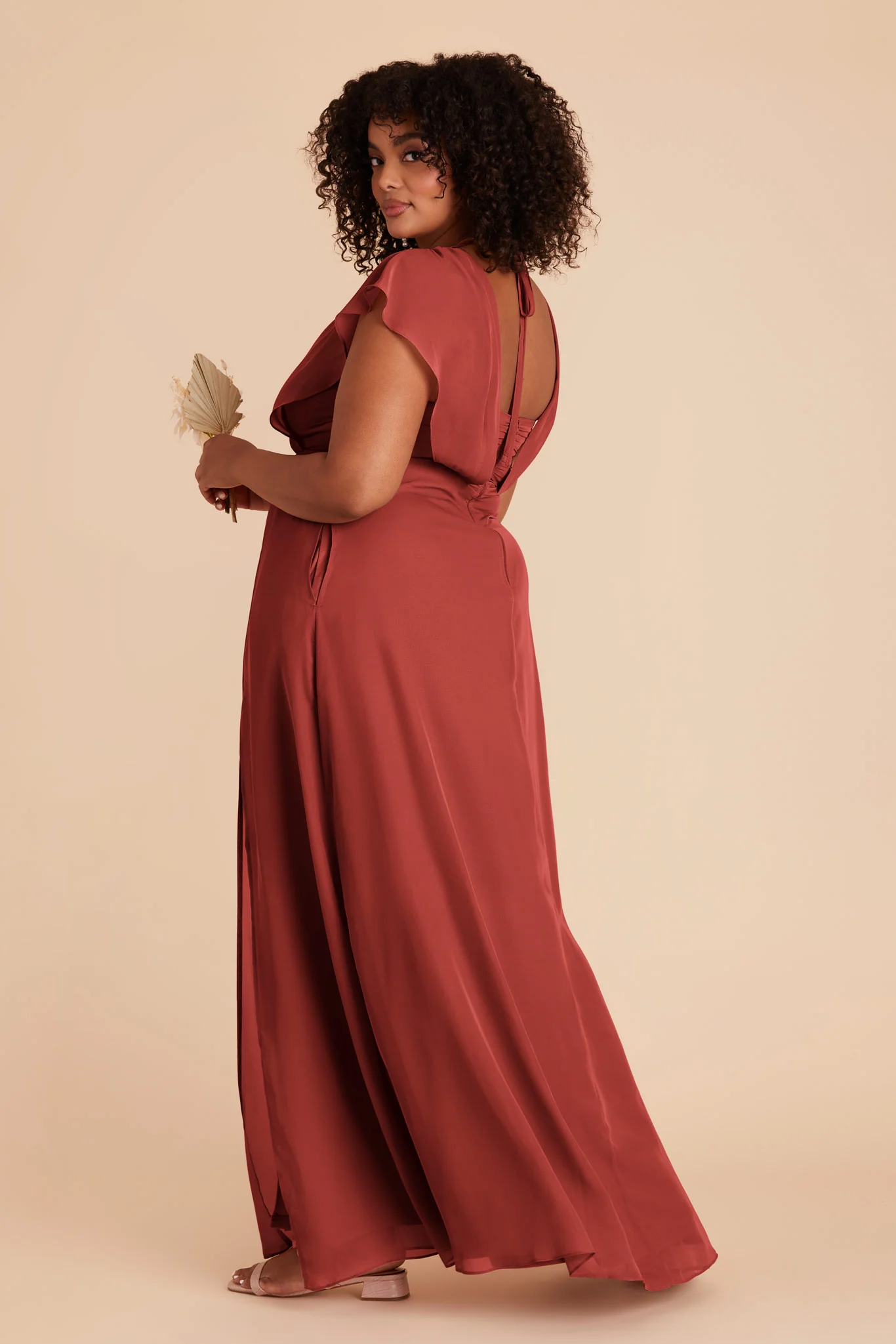 Violet Chiffon Dress - Spice - Image 16