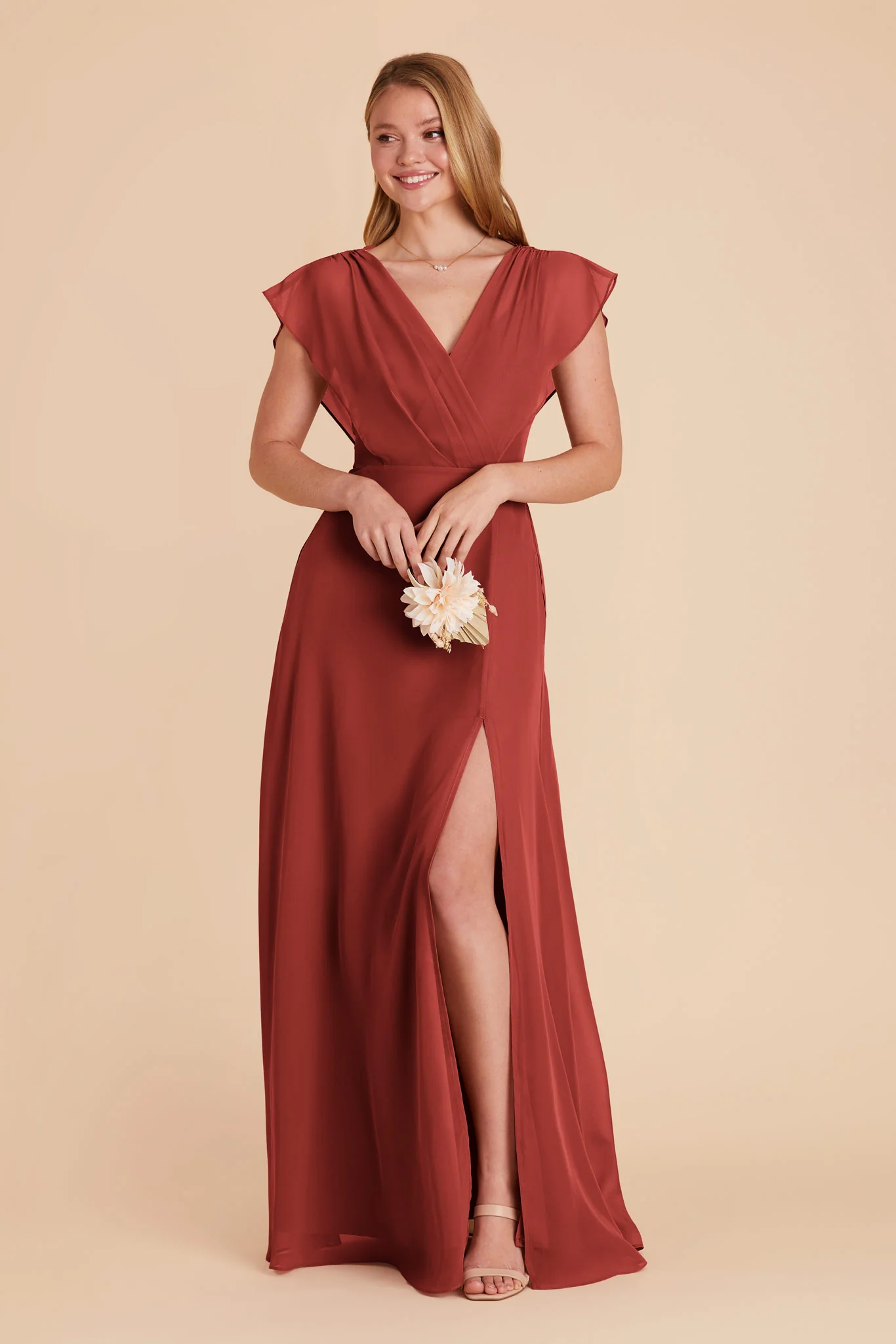 Violet Chiffon Dress - Spice - Image 8