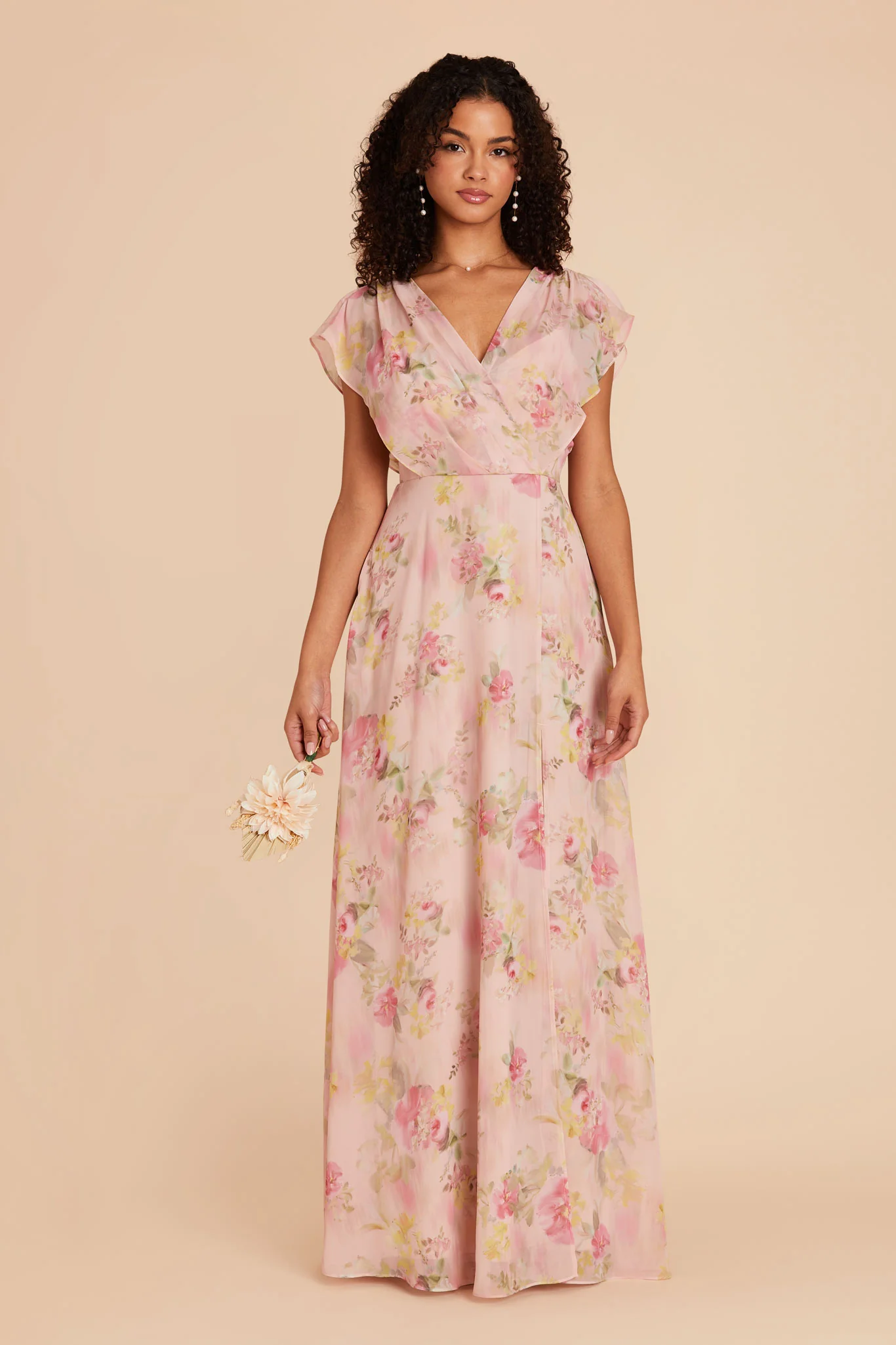 Violet Chiffon Dress - Vintage Pink Floral - Image 2