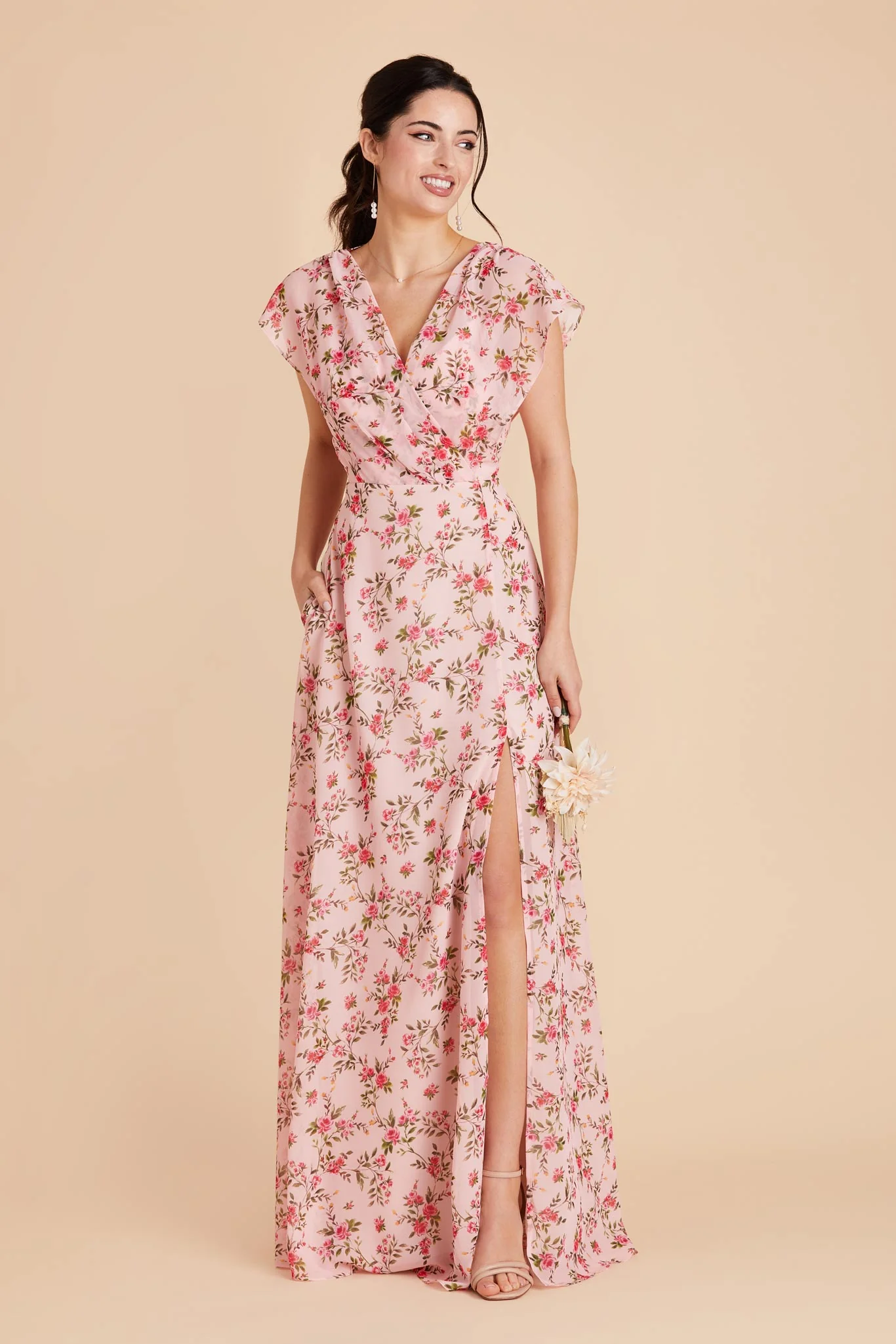 Violet Chiffon Dress - Wild Rose Garden - Image 3