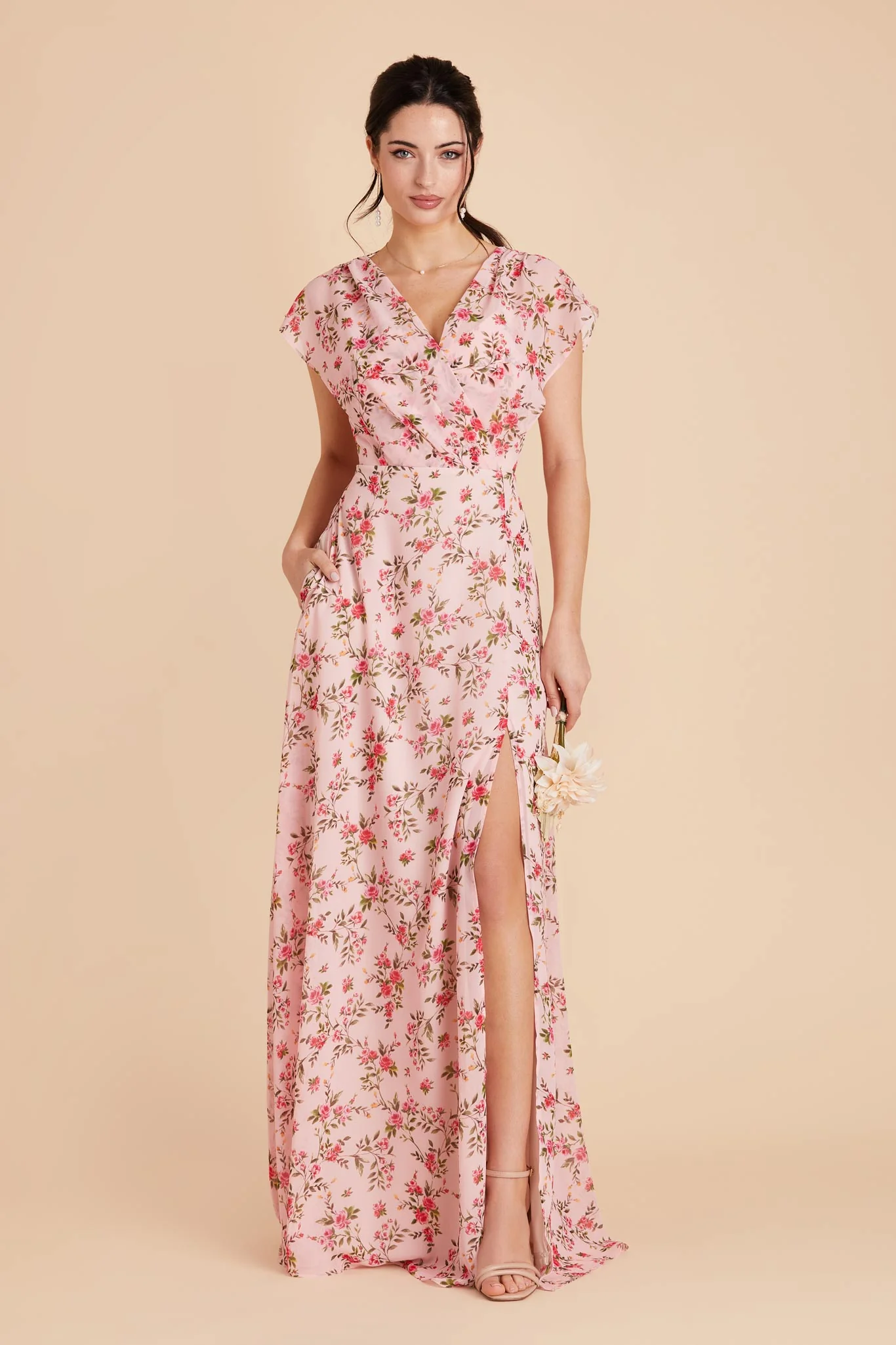 Violet Chiffon Dress - Wild Rose Garden - Image 4