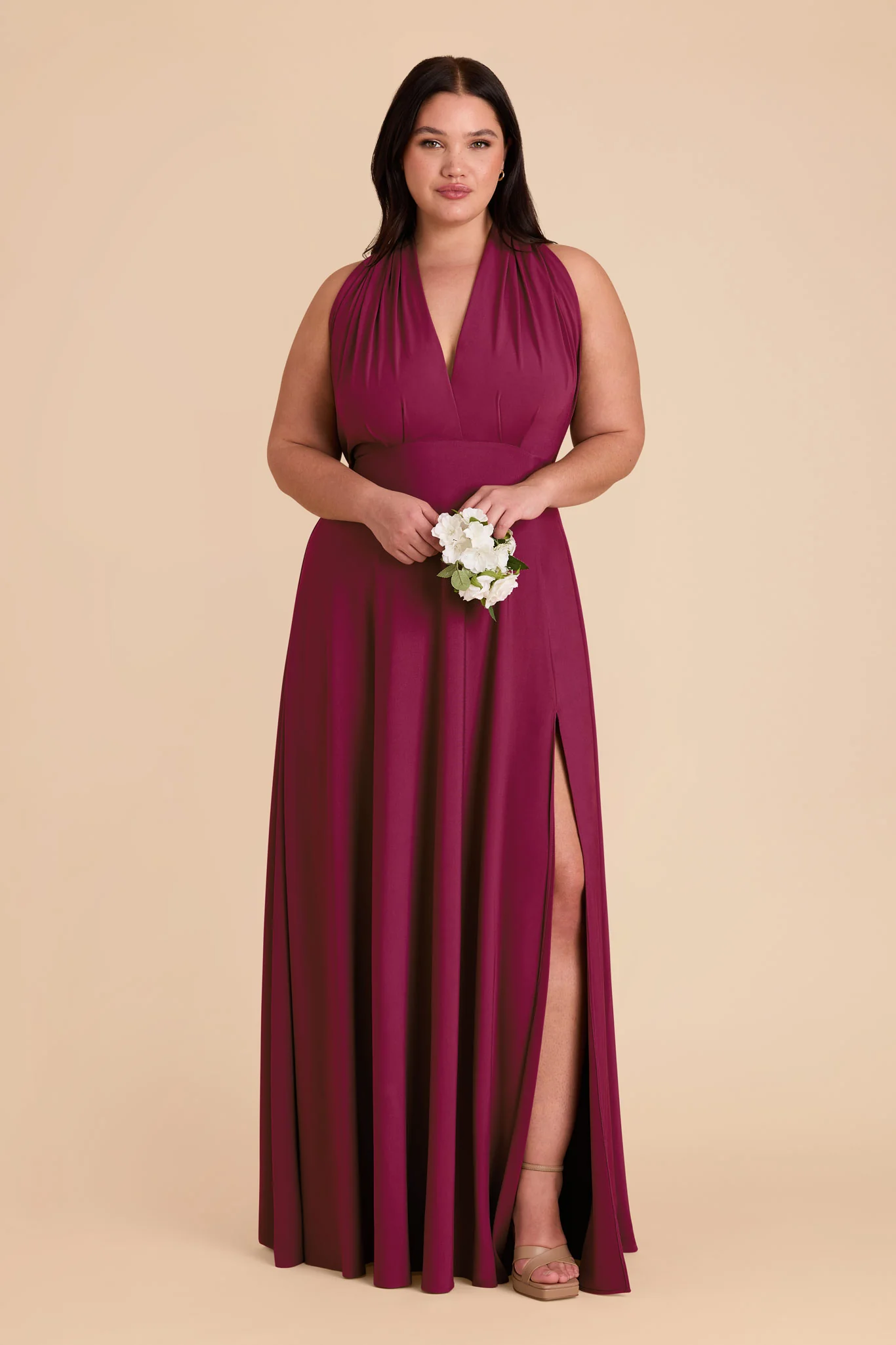 Swatch - Luxe Stretch Knit in Berry - Image 2
