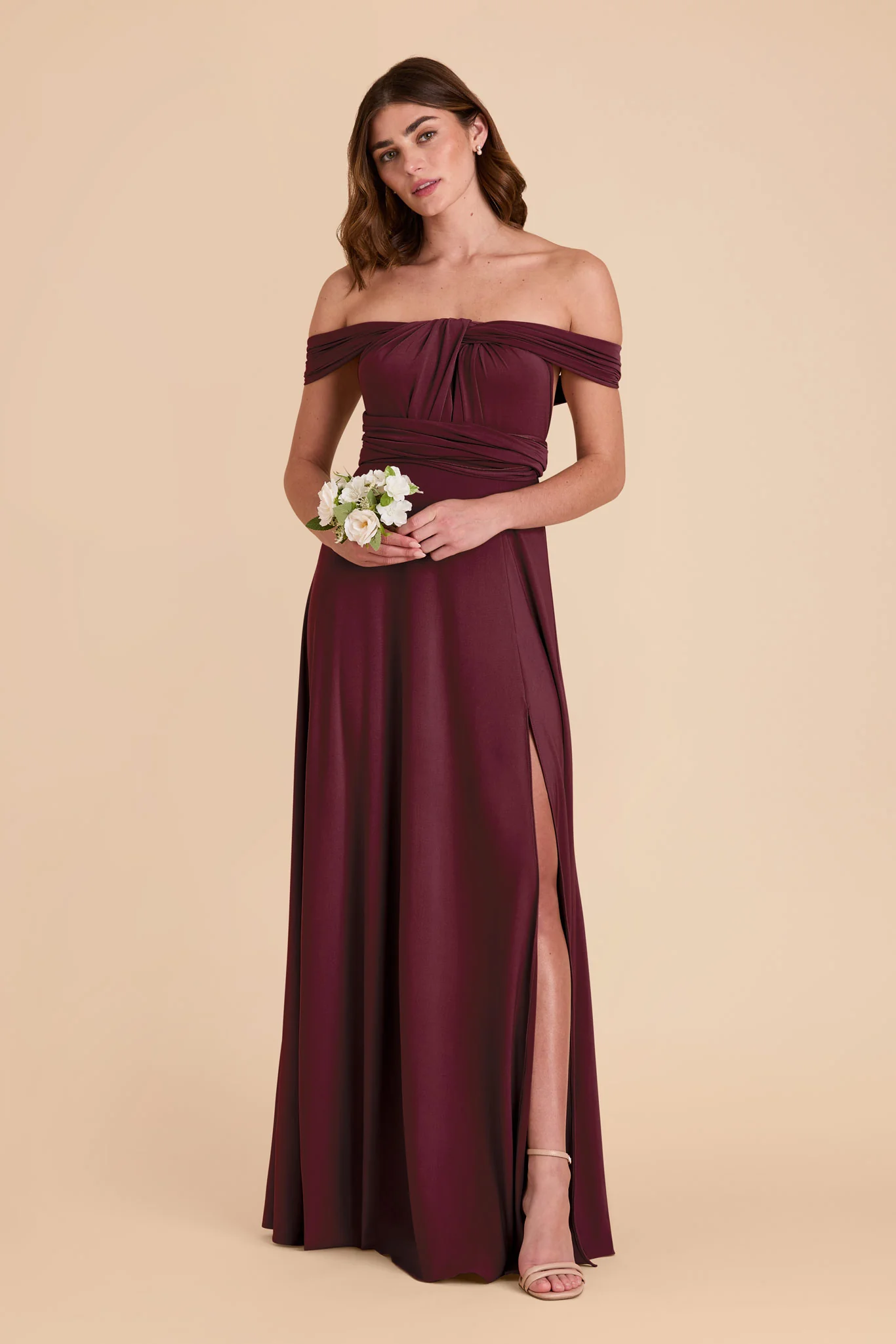 Willow Luxe Stretch Knit Dress - Cabernet - Image 30