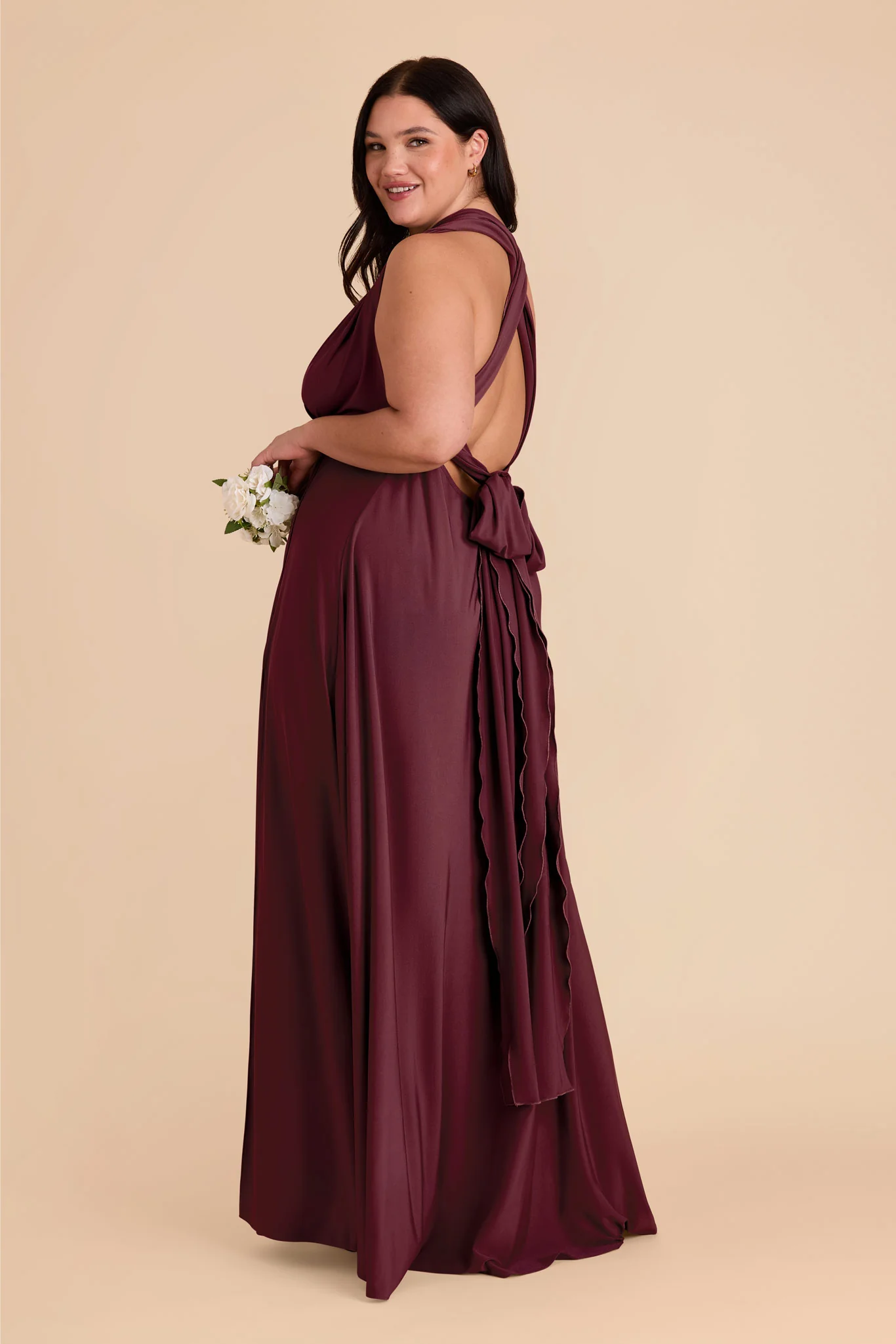 Willow Luxe Stretch Knit Dress - Cabernet - Image 43