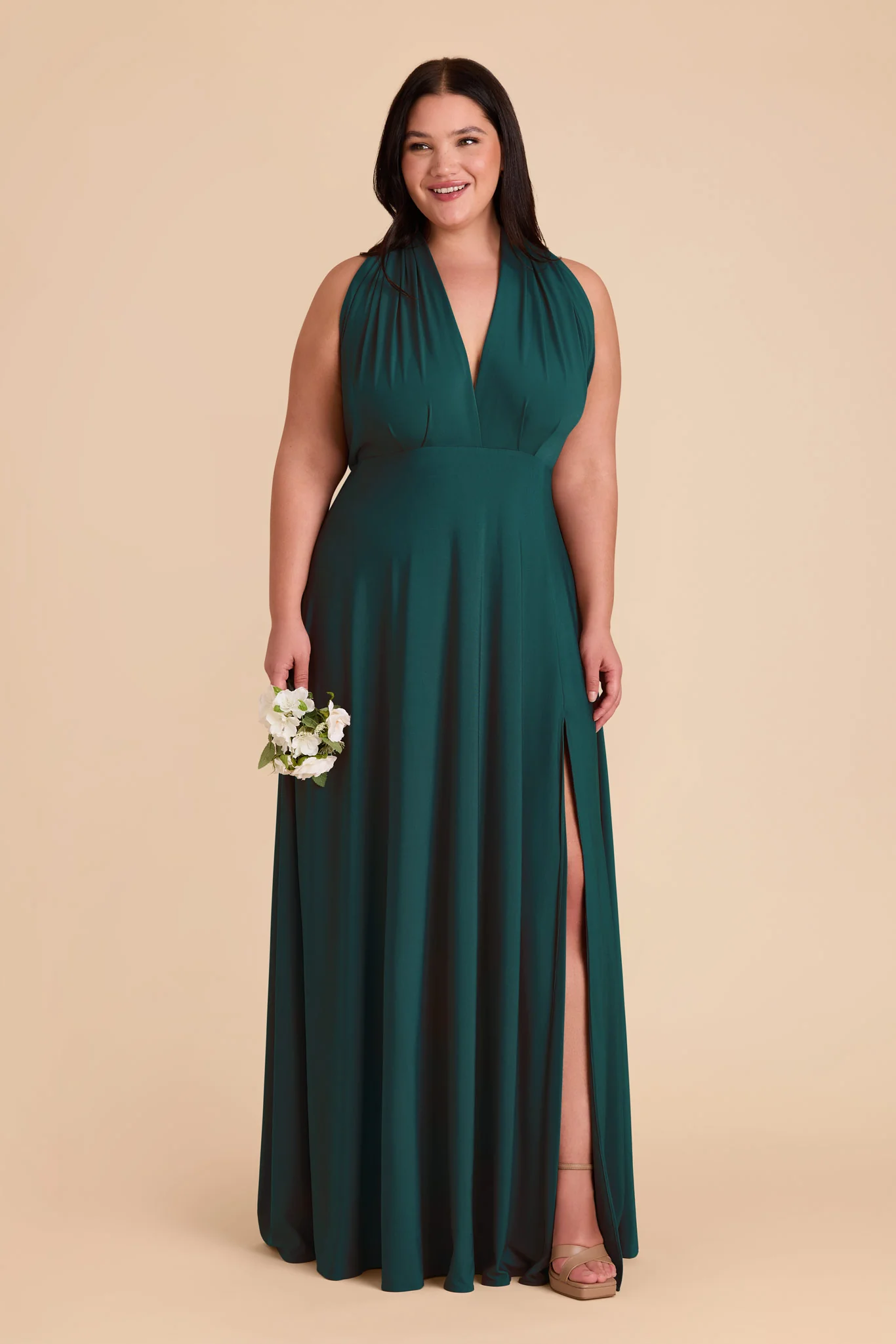 Willow Luxe Stretch Knit Dress - Emerald - Image 40