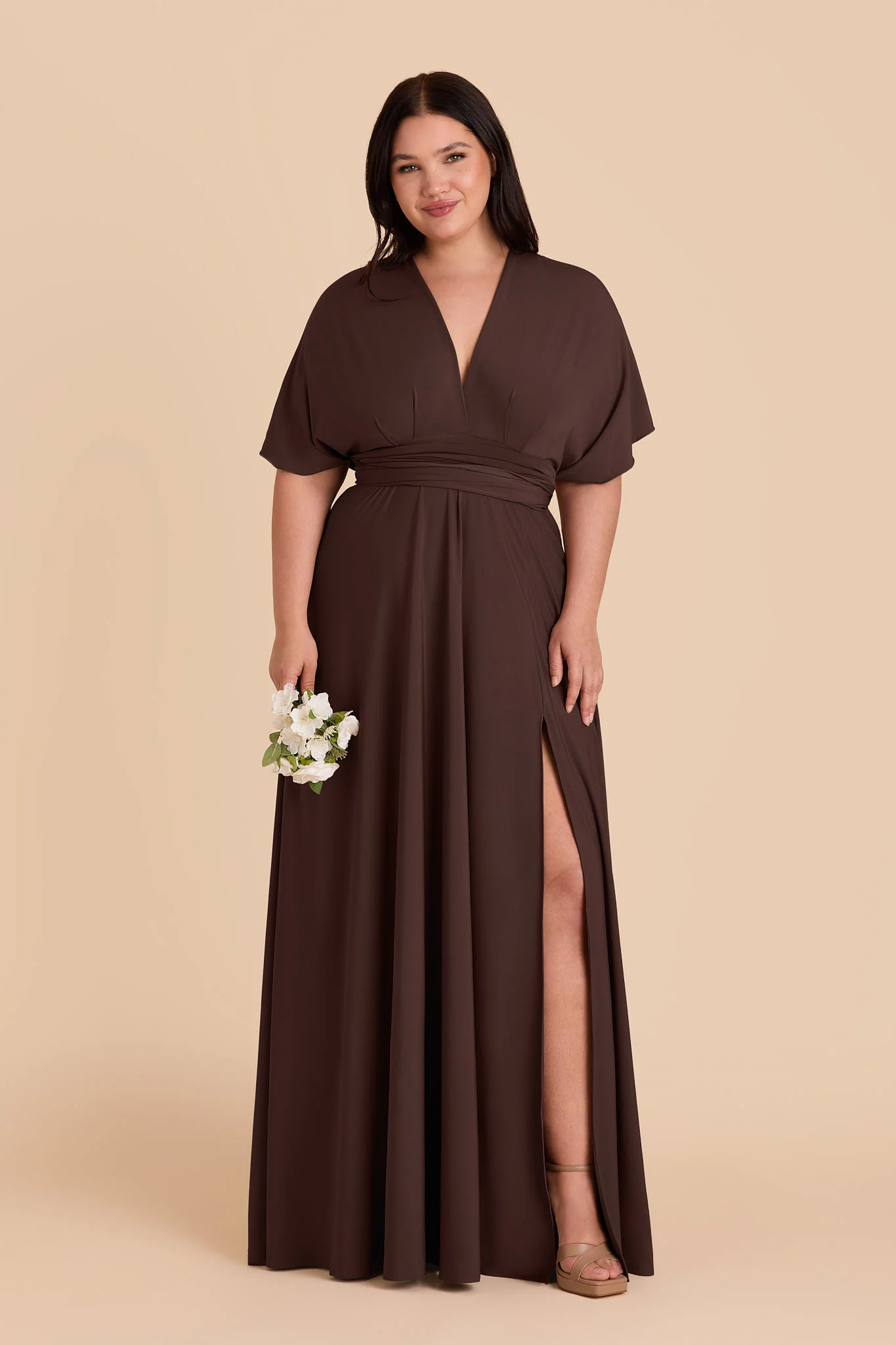 Willow Luxe Stretch Knit Dress - Espresso - Image 2