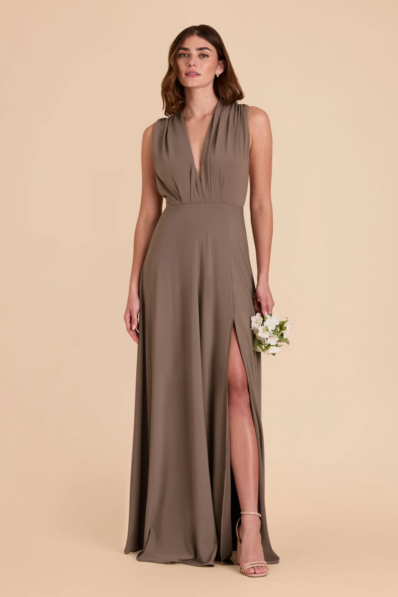 Willow Luxe Stretch Knit Dress - Mocha - Image 36