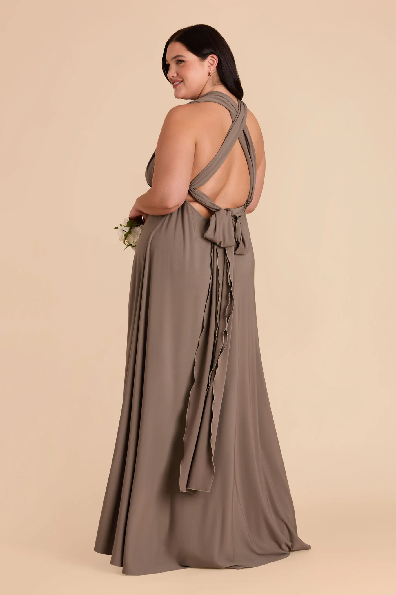 Willow Luxe Stretch Knit Dress - Mocha - Image 45