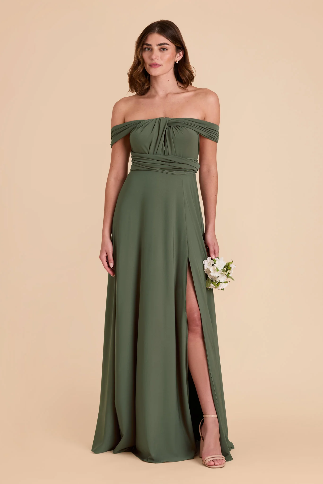 Willow Luxe Stretch Knit Dress - Olive - Image 3