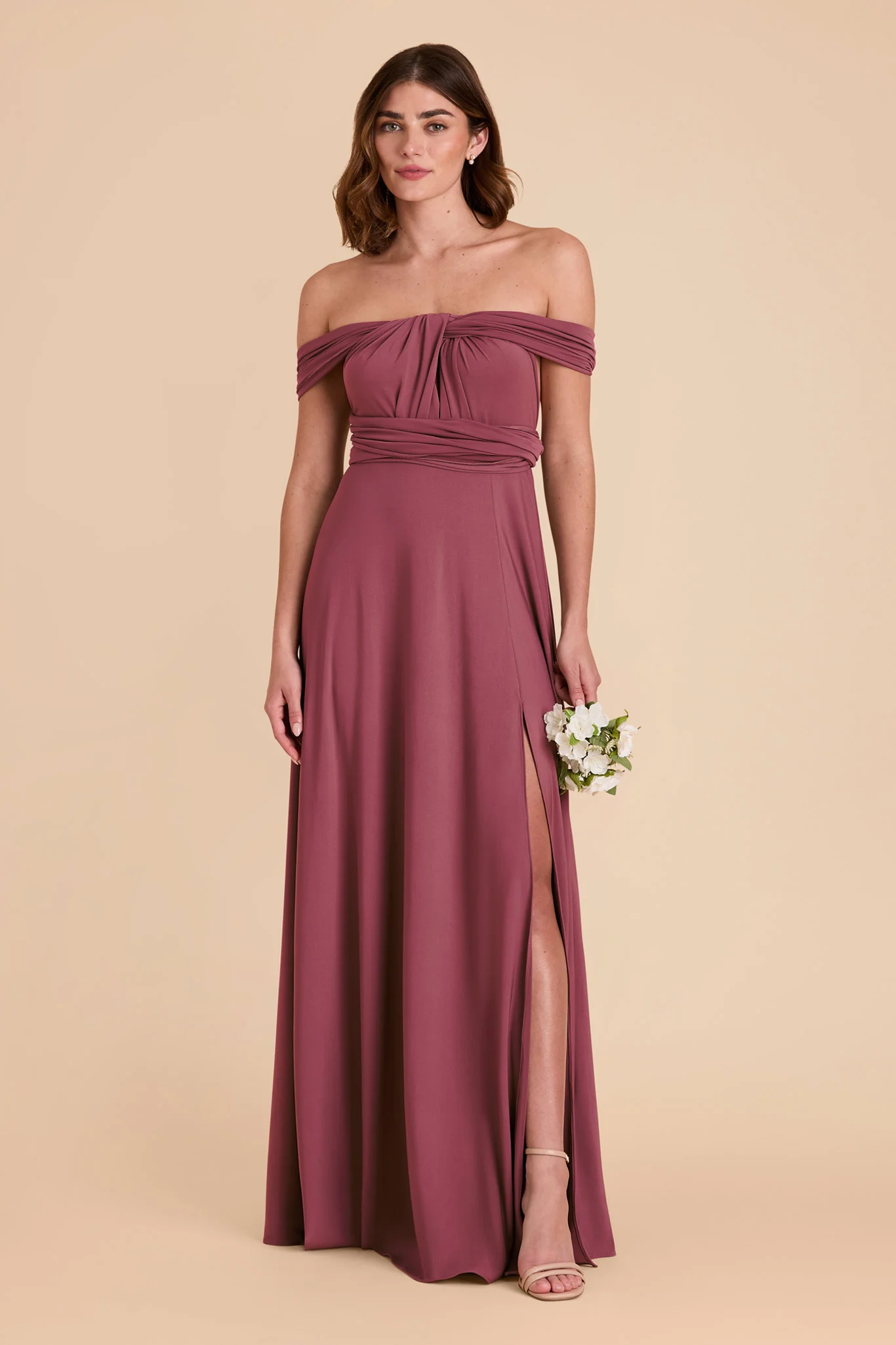 Willow Luxe Stretch Knit Dress - Rosewood - Image 10
