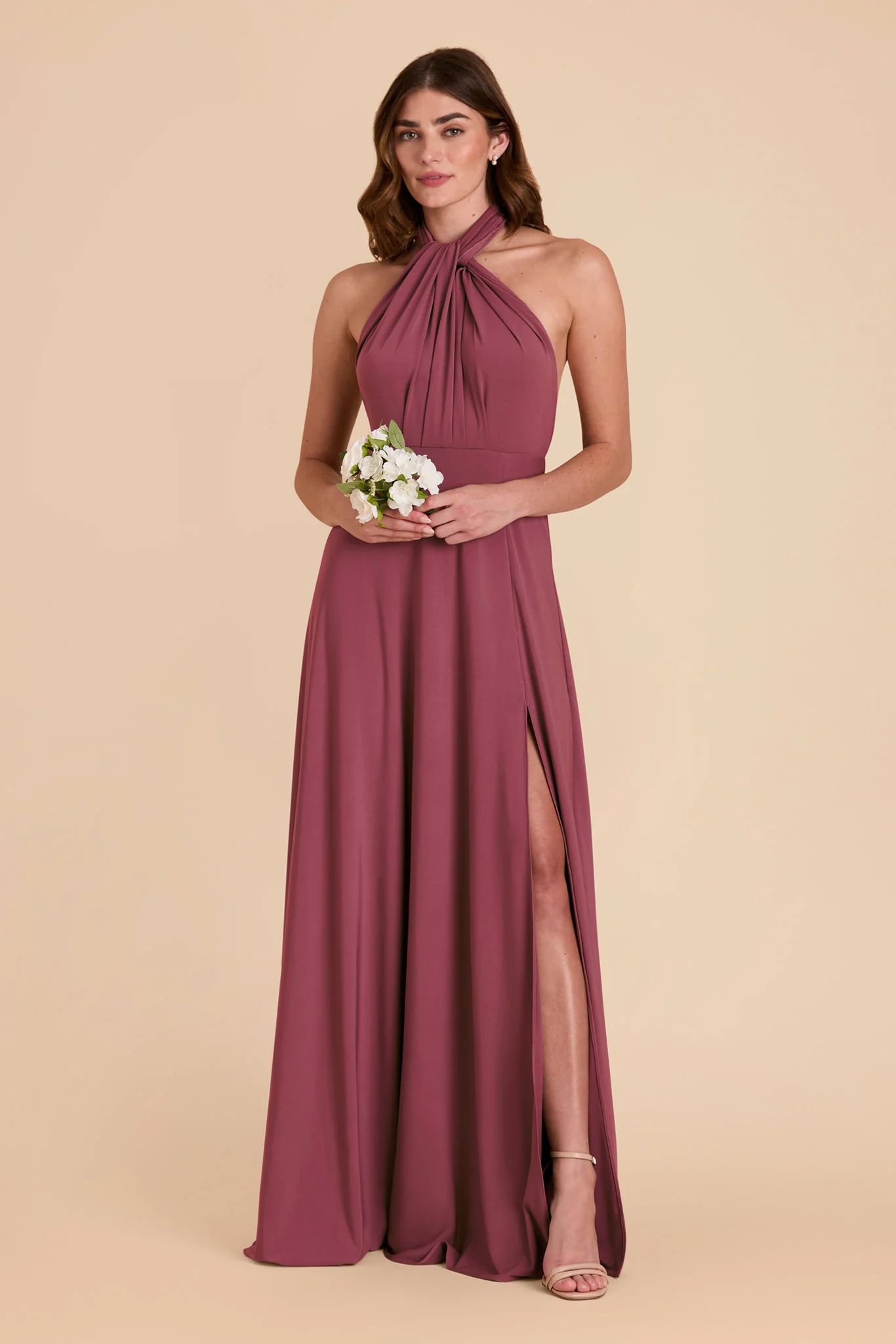 Willow Luxe Stretch Knit Dress - Rosewood - Image 11