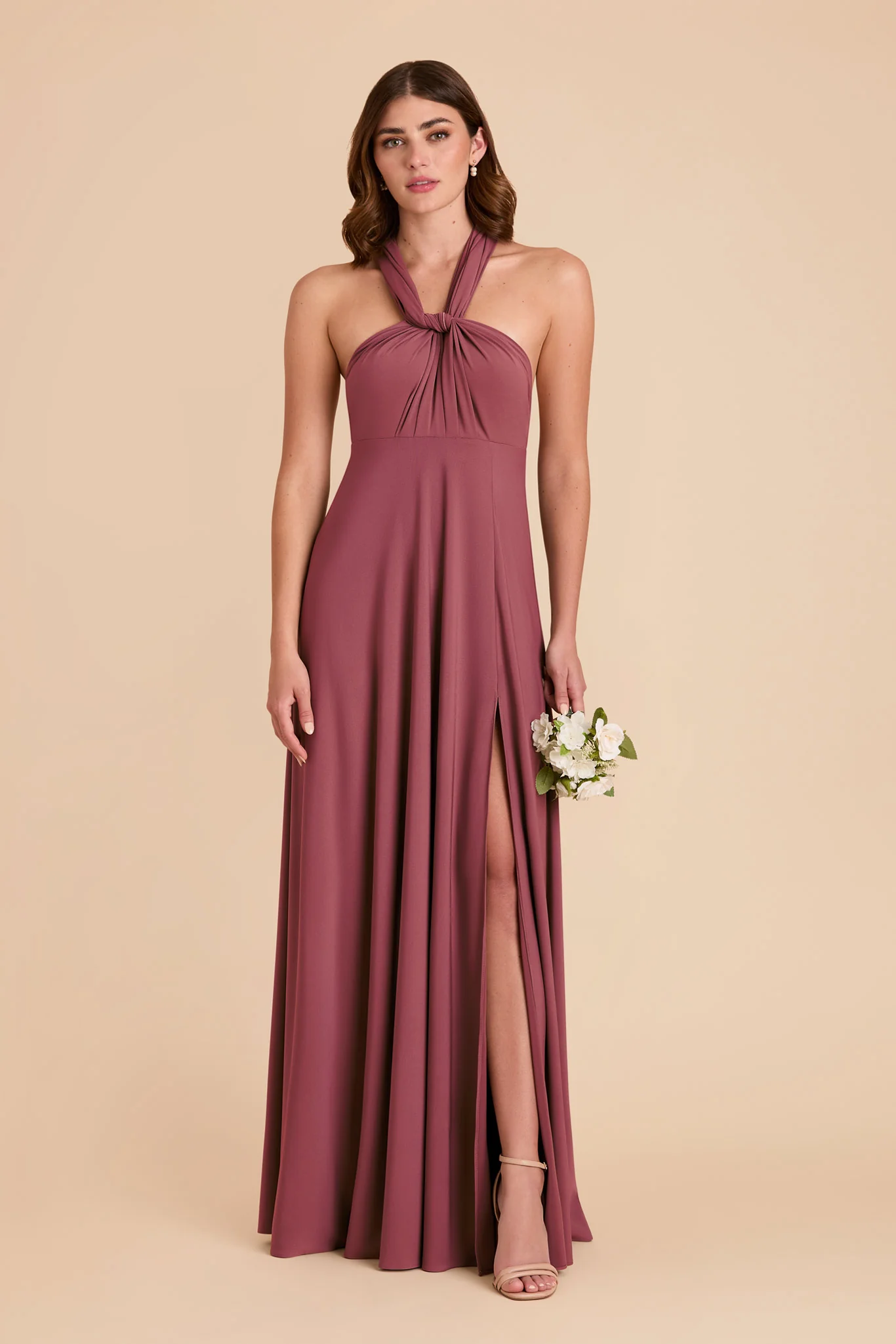 Willow Luxe Stretch Knit Dress - Rosewood - Image 14