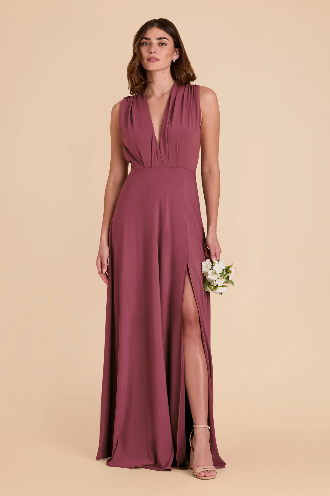 Willow Luxe Stretch Knit Dress - Rosewood - Image 20