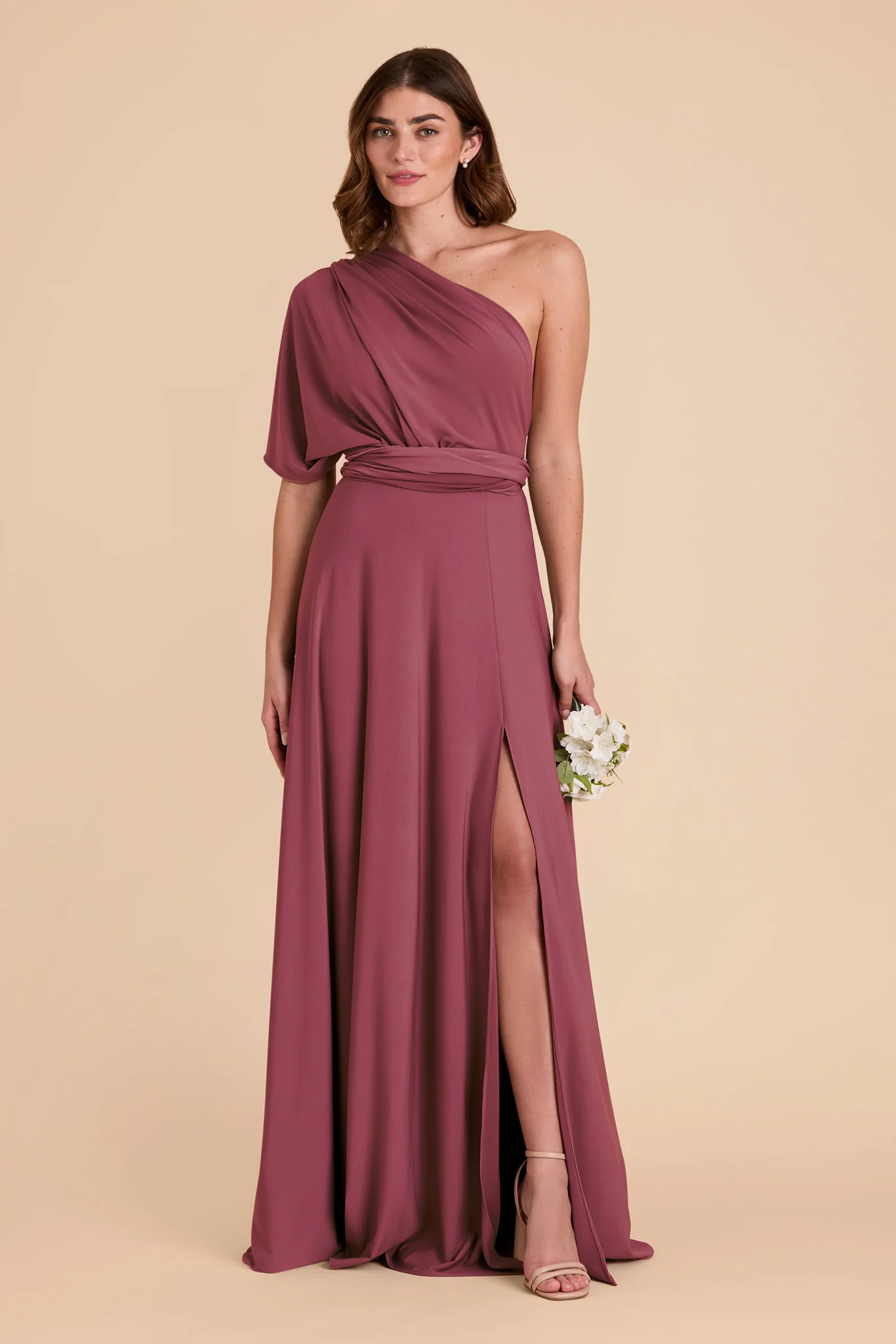 Willow Luxe Stretch Knit Dress - Rosewood - Image 23