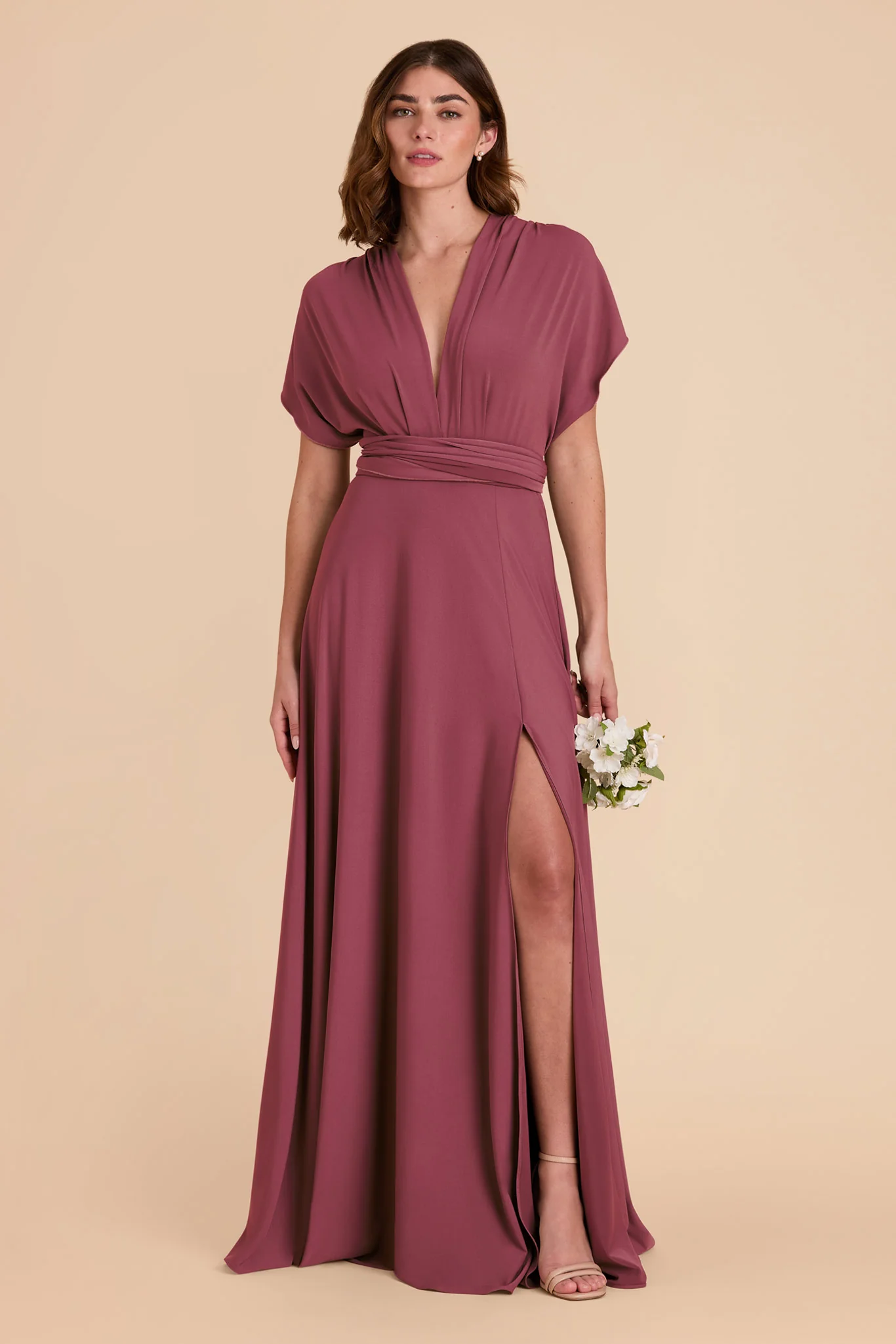 Willow Luxe Stretch Knit Dress - Rosewood - Image 24