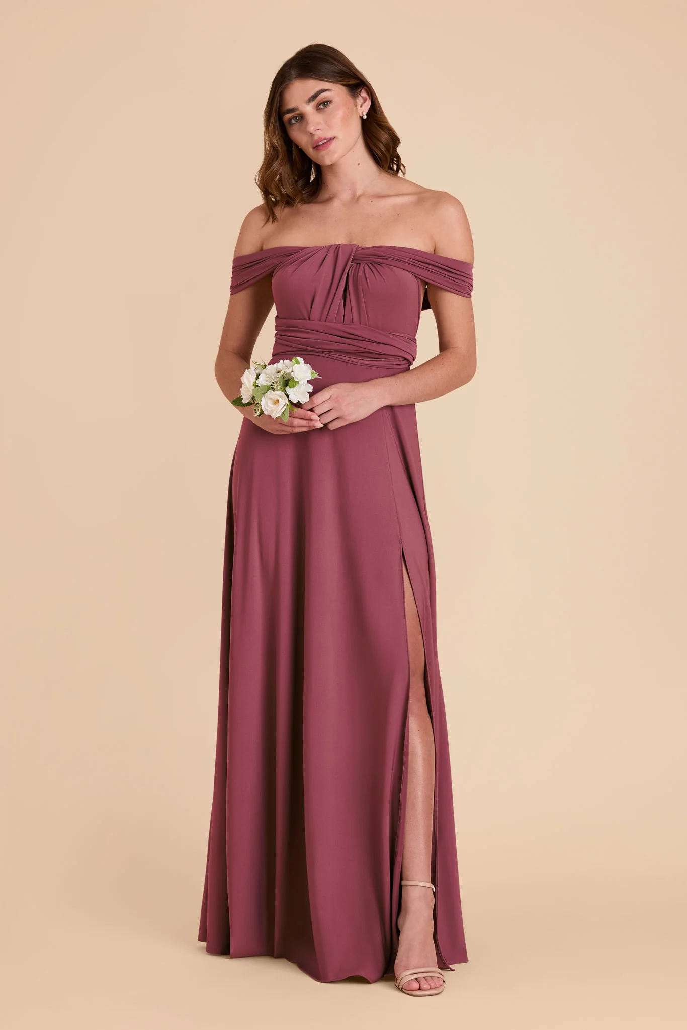 Willow Luxe Stretch Knit Dress - Rosewood - Image 25