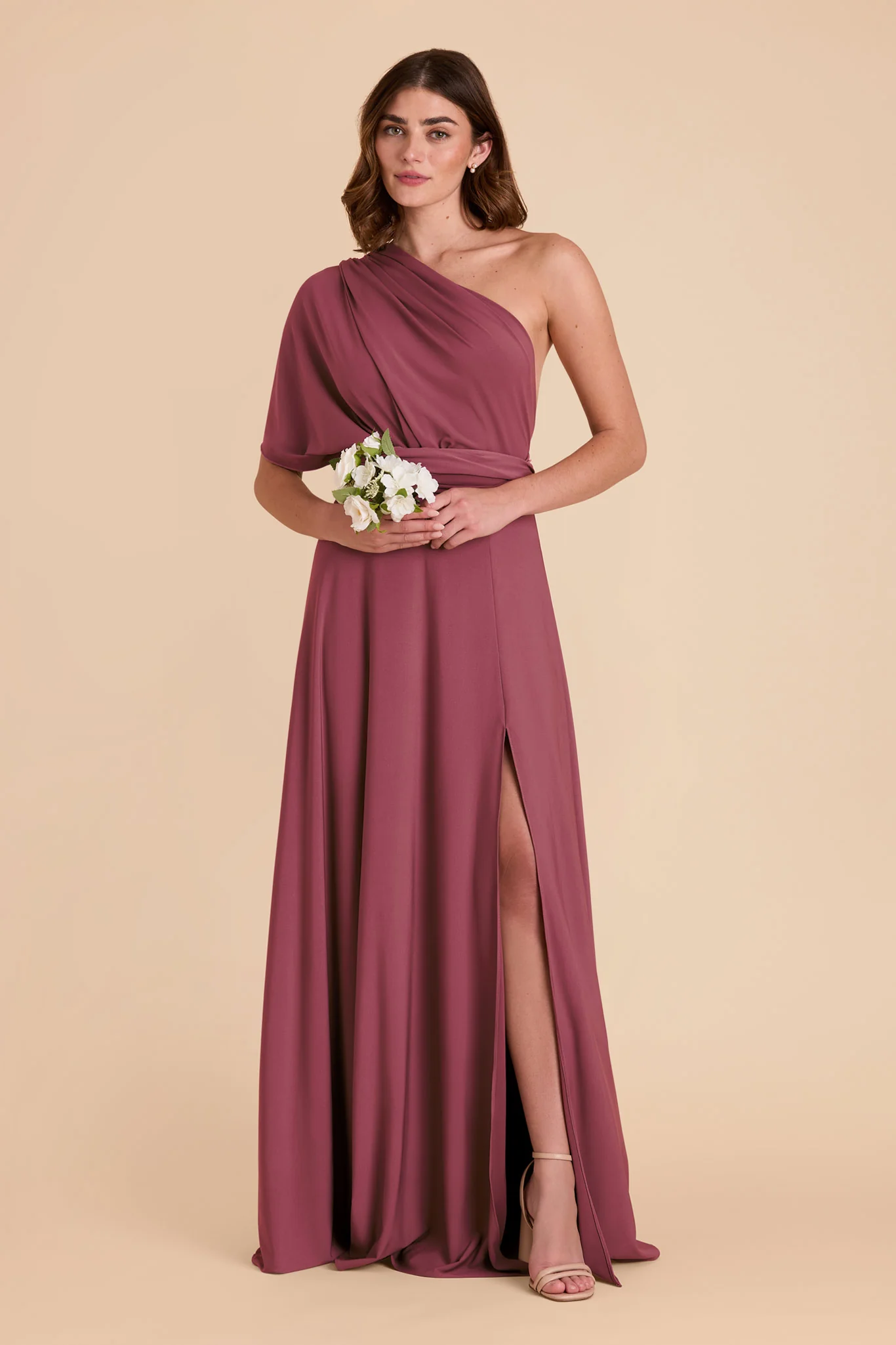 Willow Luxe Stretch Knit Dress - Rosewood - Image 26