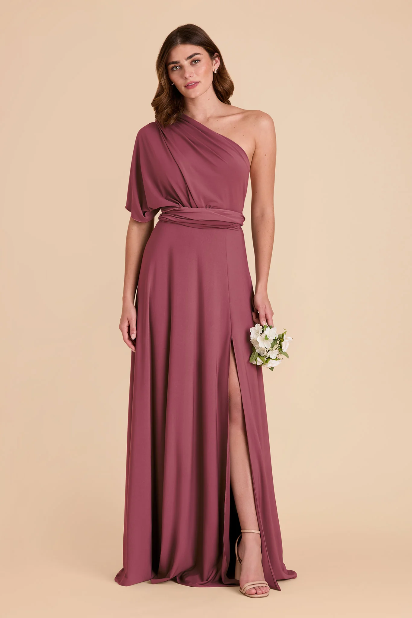 Willow Luxe Stretch Knit Dress - Rosewood - Image 27
