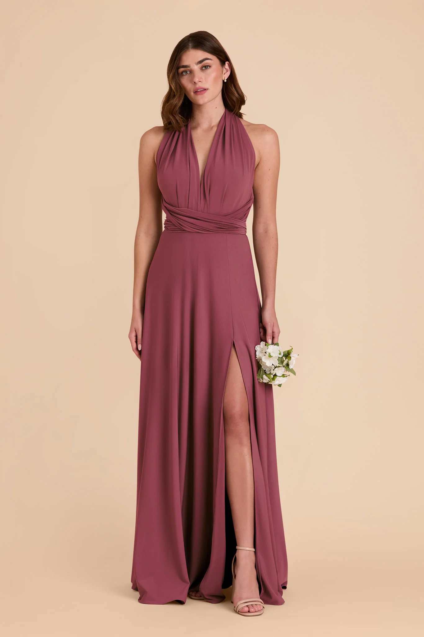 Willow Luxe Stretch Knit Dress - Rosewood - Image 31