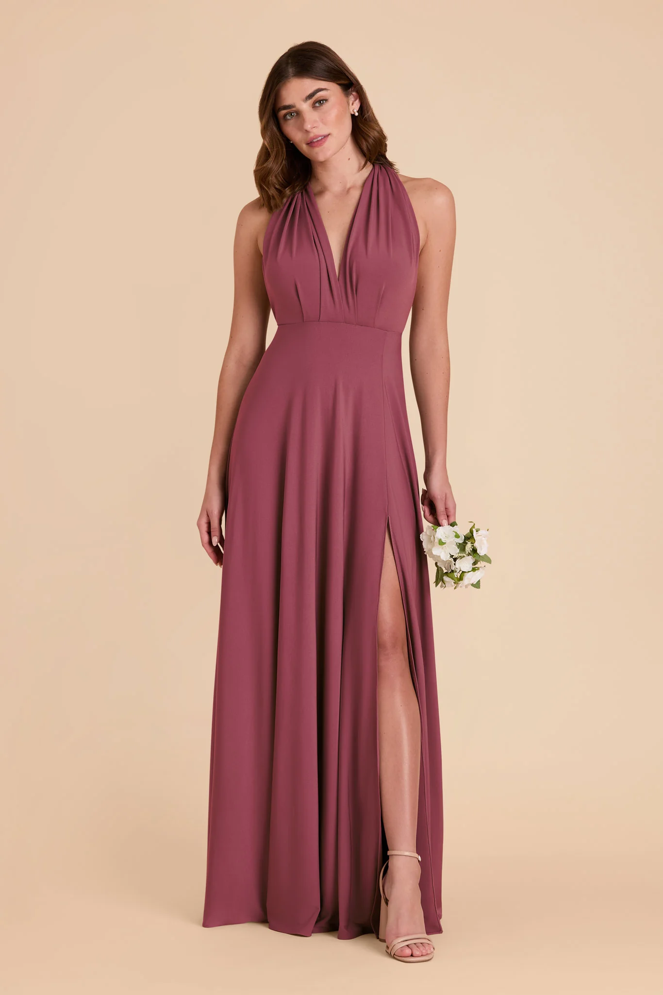 Willow Luxe Stretch Knit Dress - Rosewood - Image 33