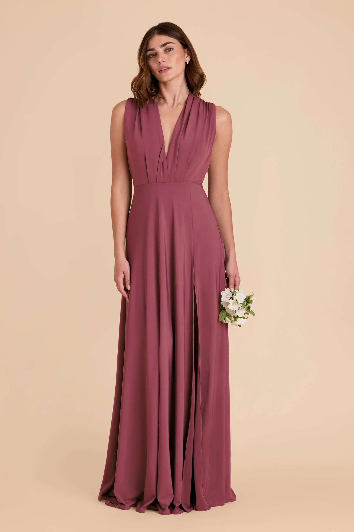 Willow Luxe Stretch Knit Dress - Rosewood - Image 34