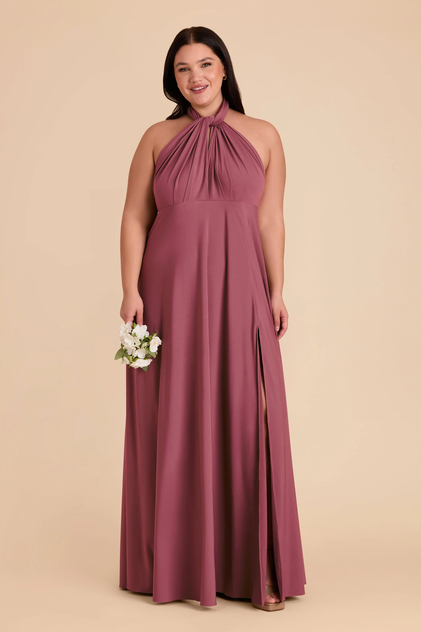 Willow Luxe Stretch Knit Dress - Rosewood - Image 35
