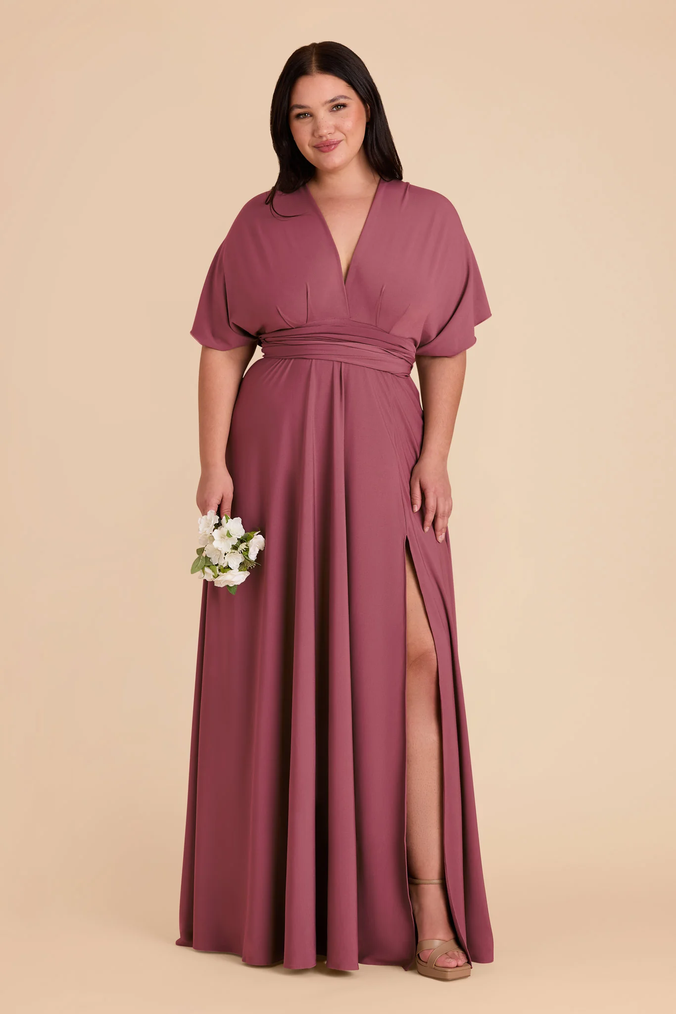 Willow Luxe Stretch Knit Dress - Rosewood - Image 36