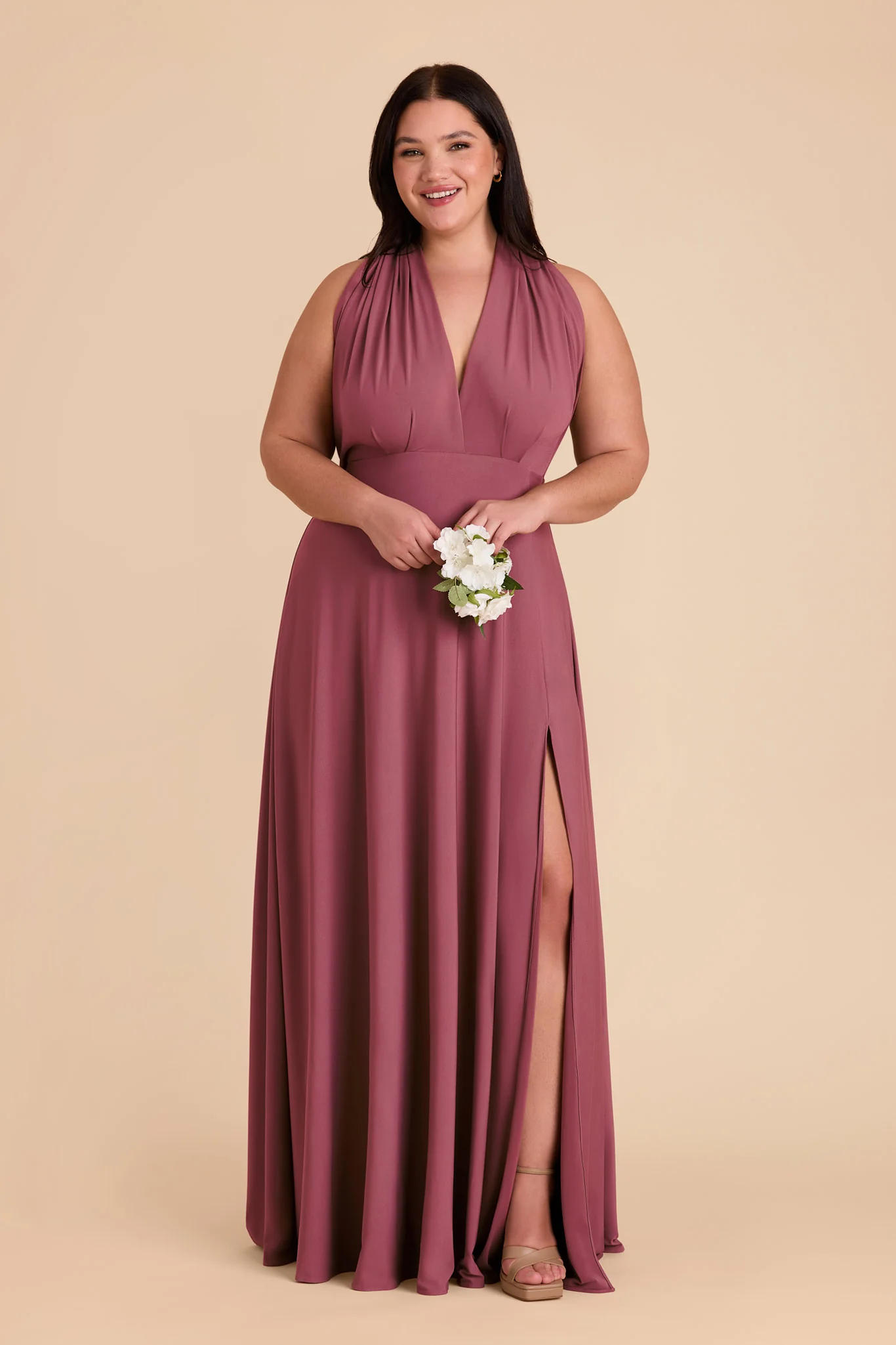 Willow Luxe Stretch Knit Dress - Rosewood - Image 40