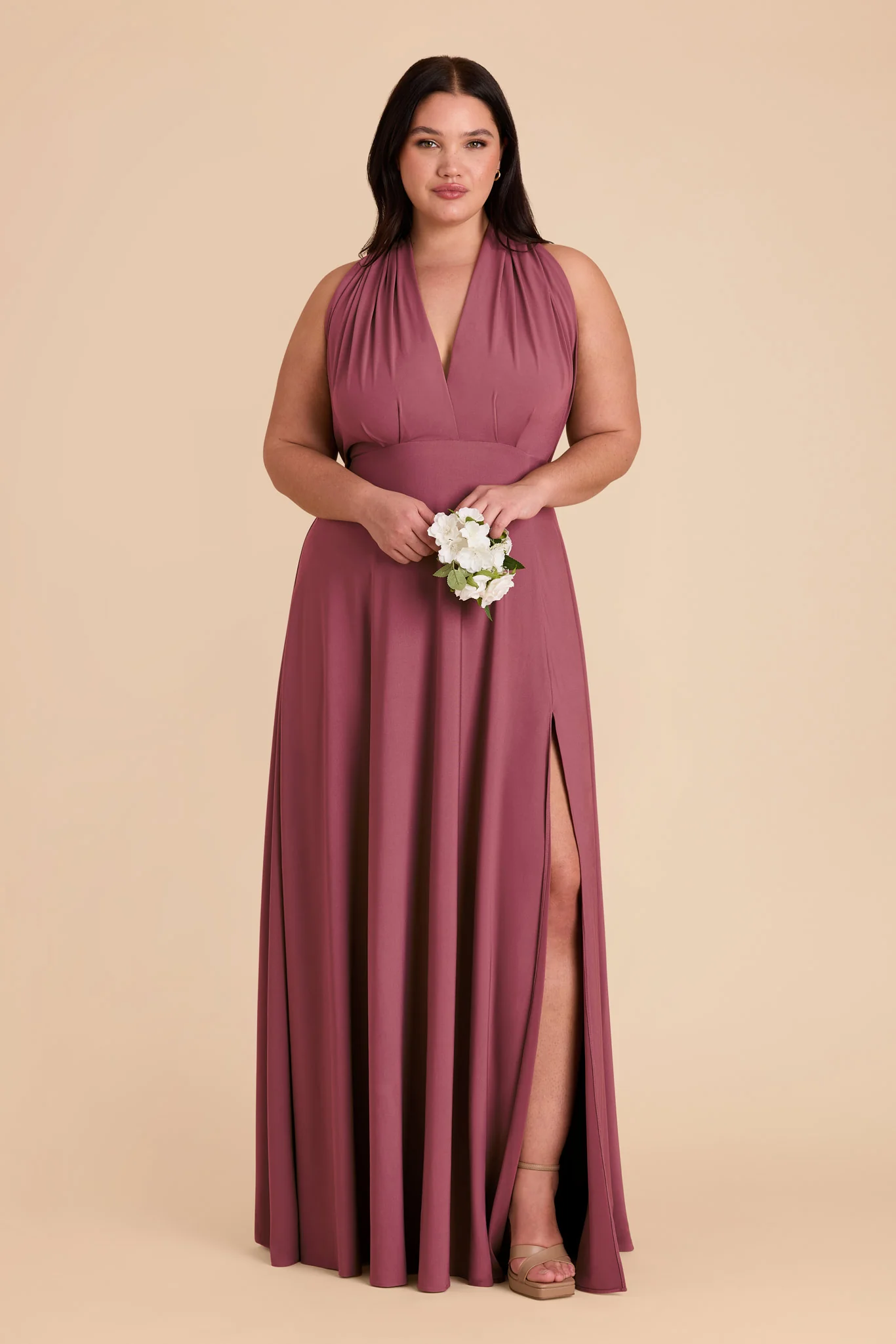 Willow Luxe Stretch Knit Dress - Rosewood - Image 41
