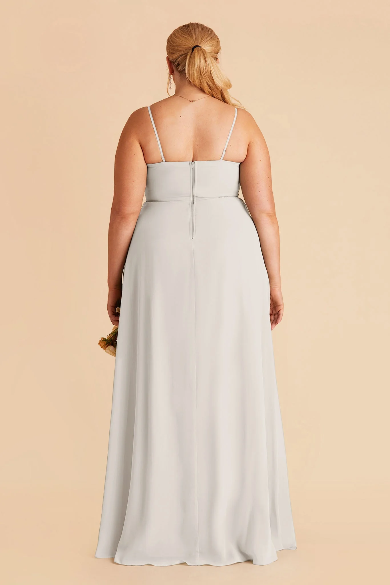 Winnie Chiffon Dress - Dove Gray - Image 10