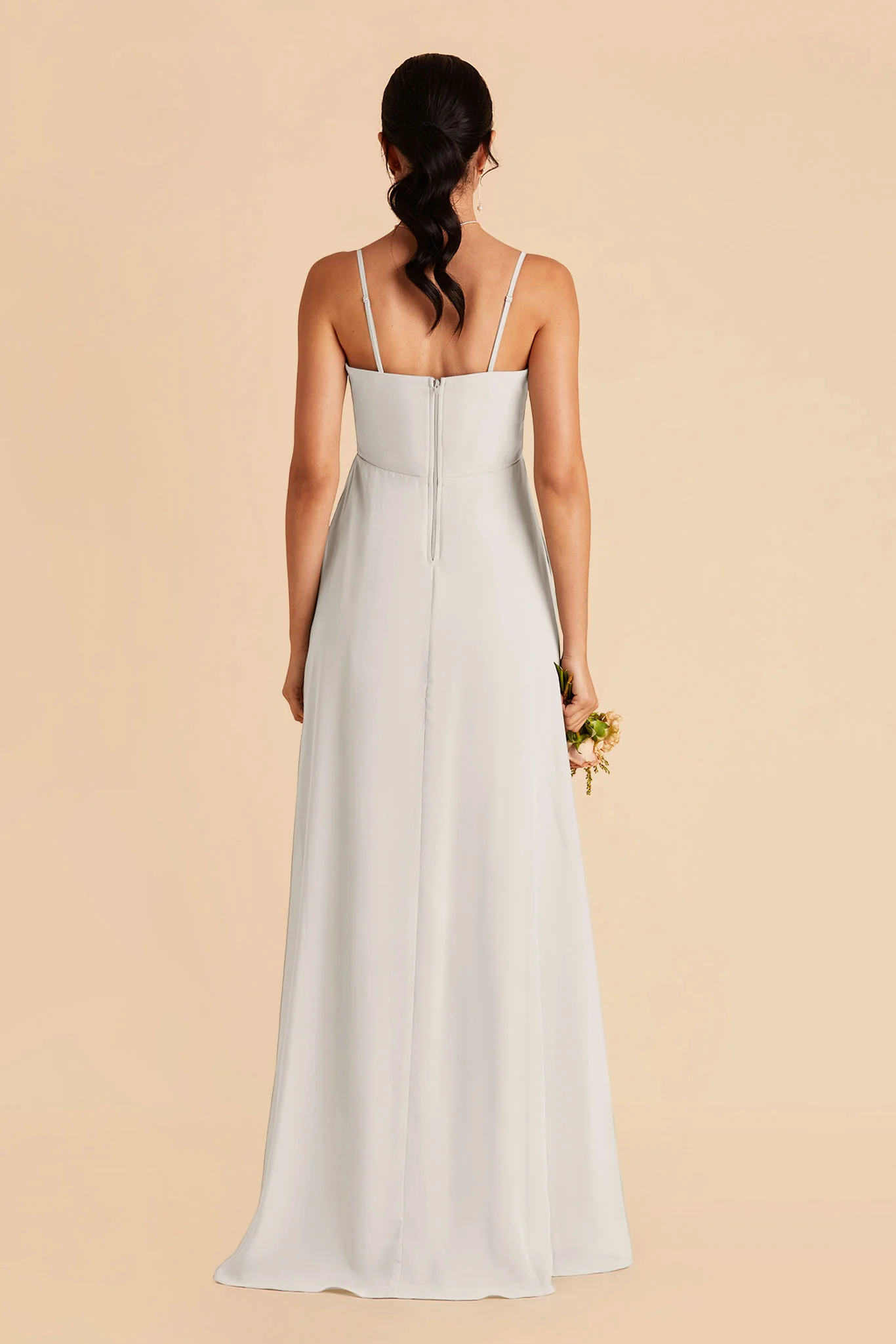 Winnie Chiffon Dress - Dove Gray - Image 6