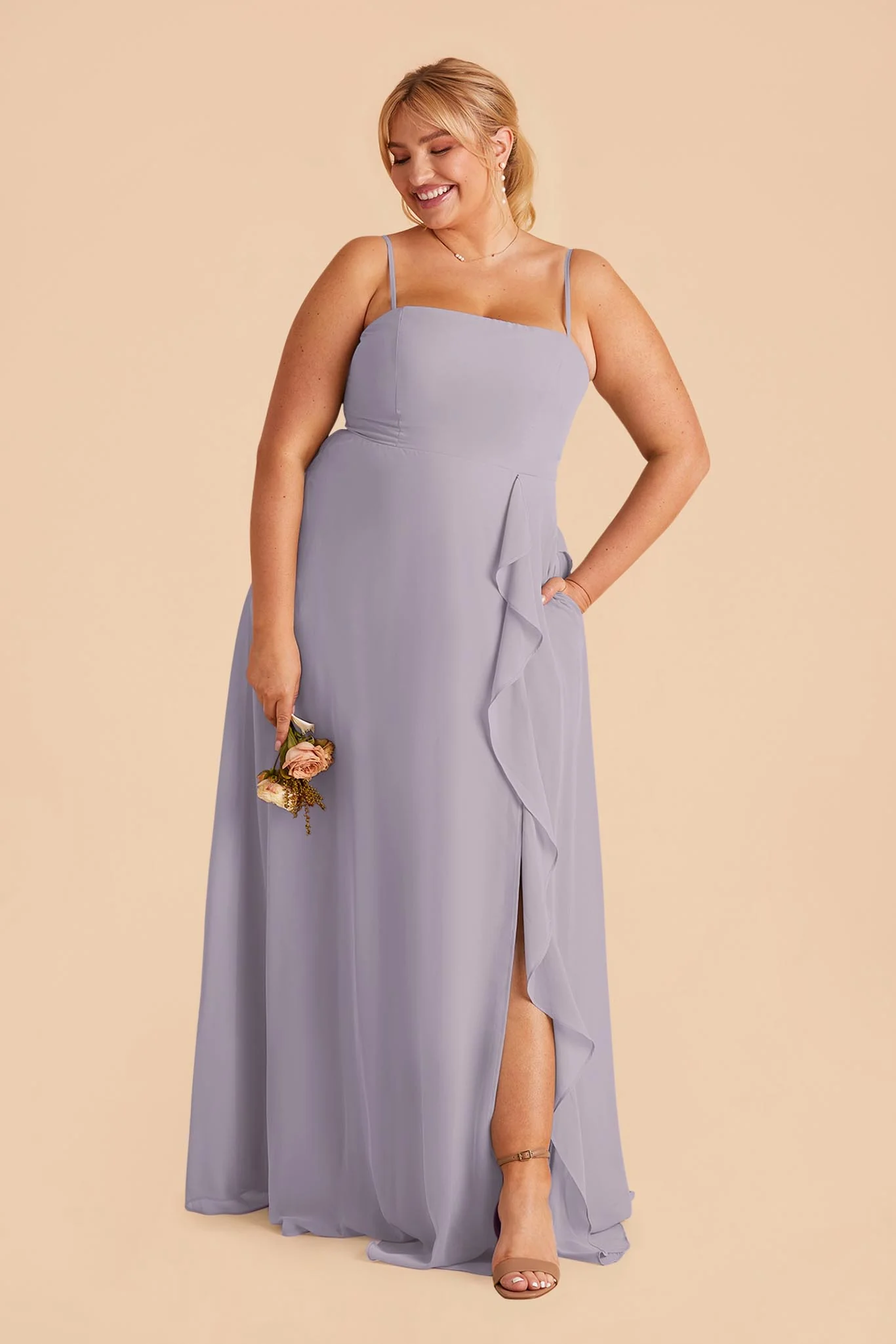 Winnie Chiffon Dress - Dusty Lilac - Image 2