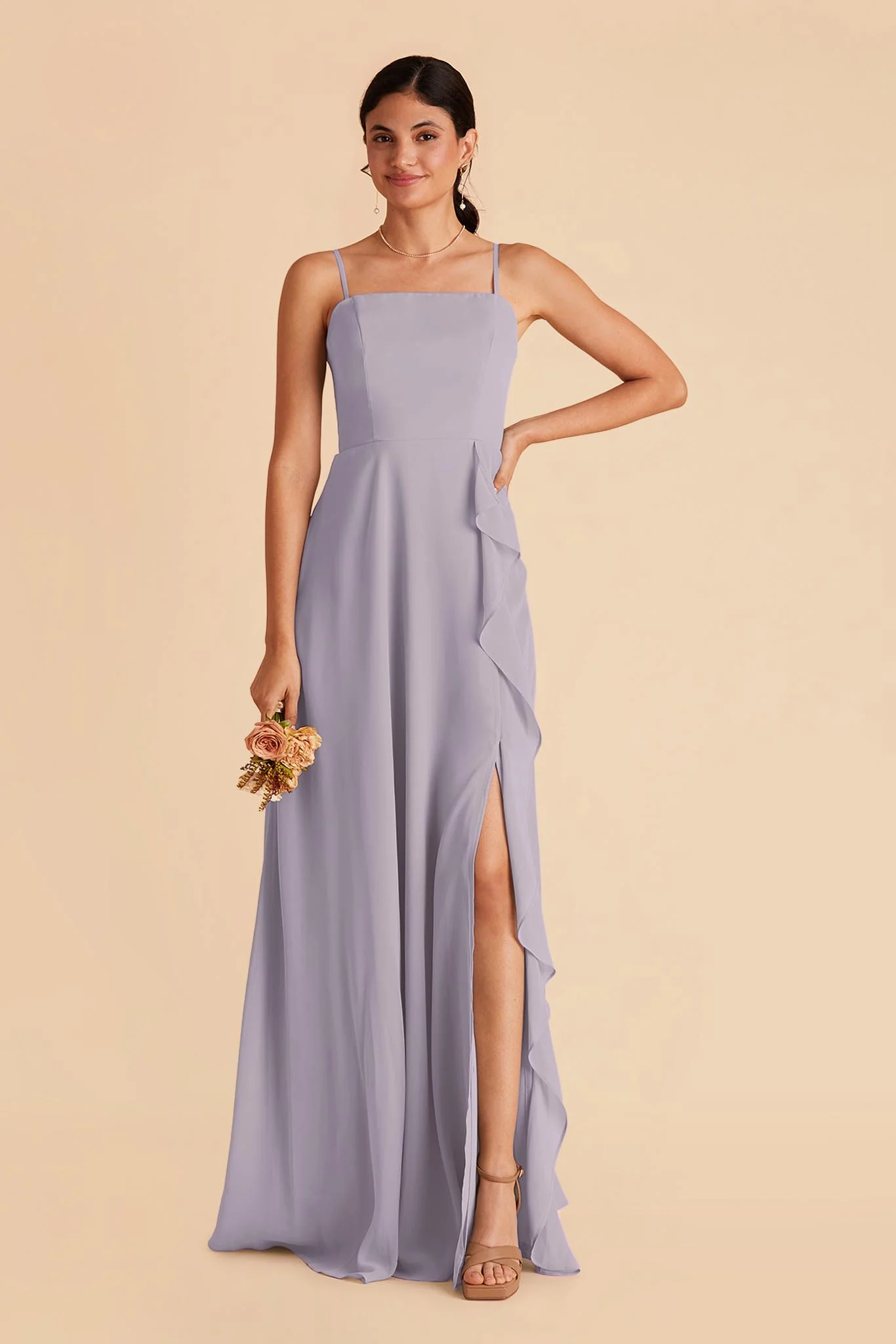 Winnie Chiffon Dress - Dusty Lilac - Image 3