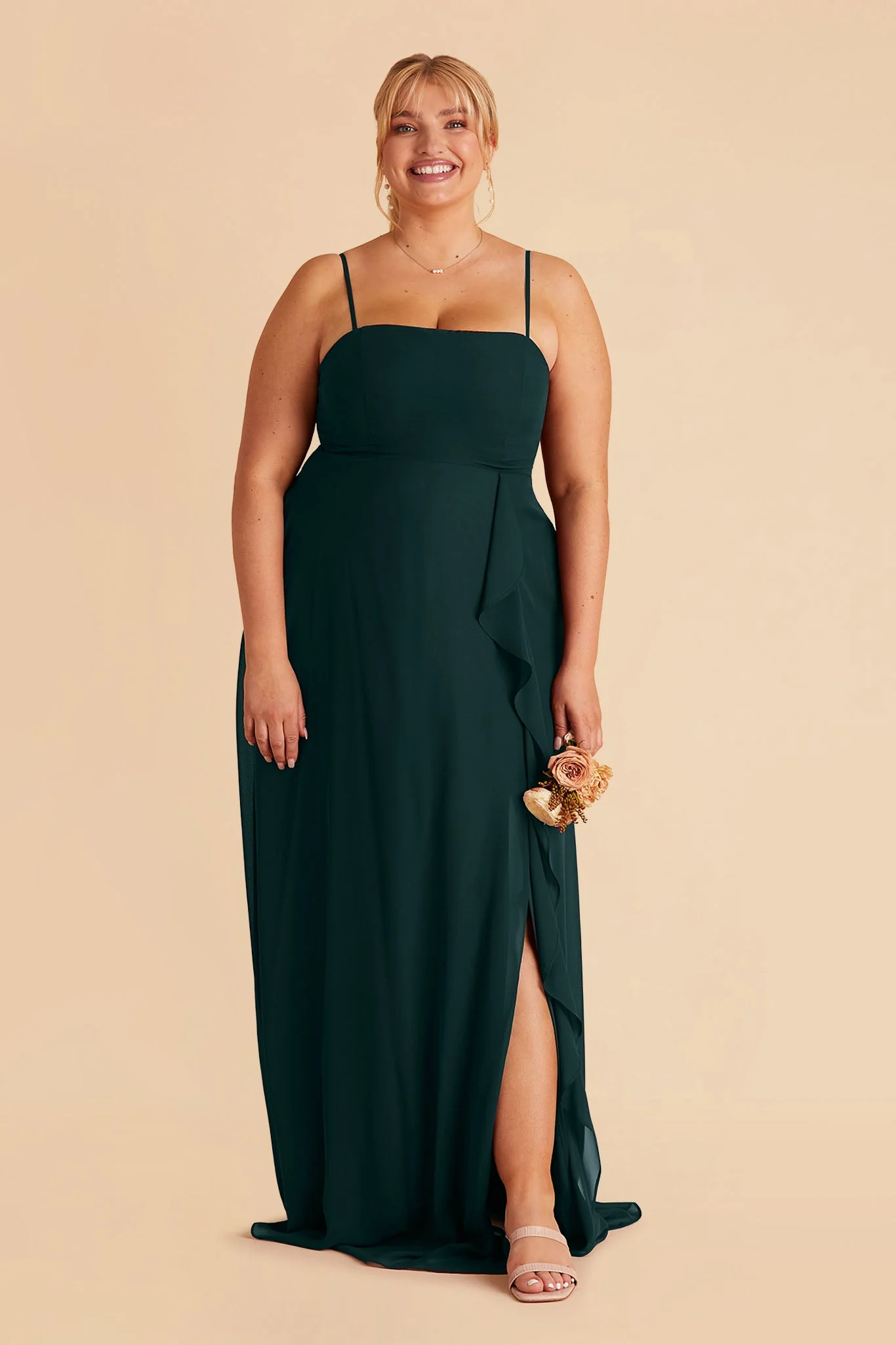 Winnie Chiffon Dress - Emerald - Image 7