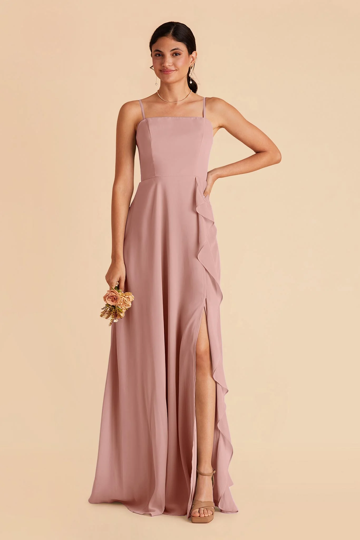 Winnie Chiffon Dress - English Rose - Image 4