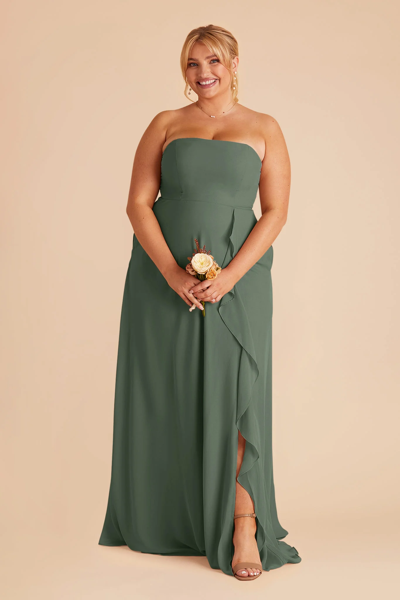Winnie Chiffon Dress - Eucalyptus - Image 2