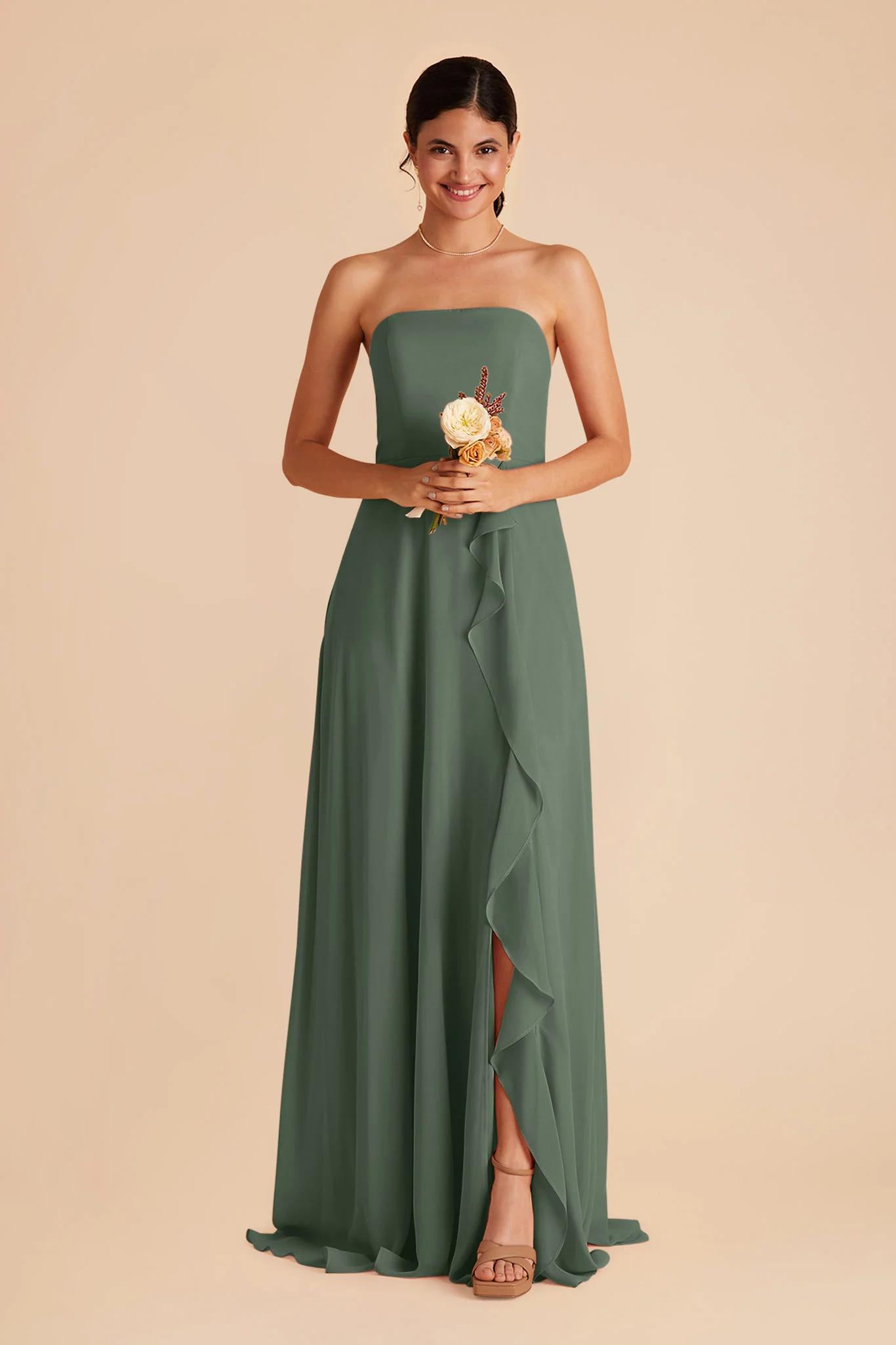 Winnie Chiffon Dress - Eucalyptus - Image 4