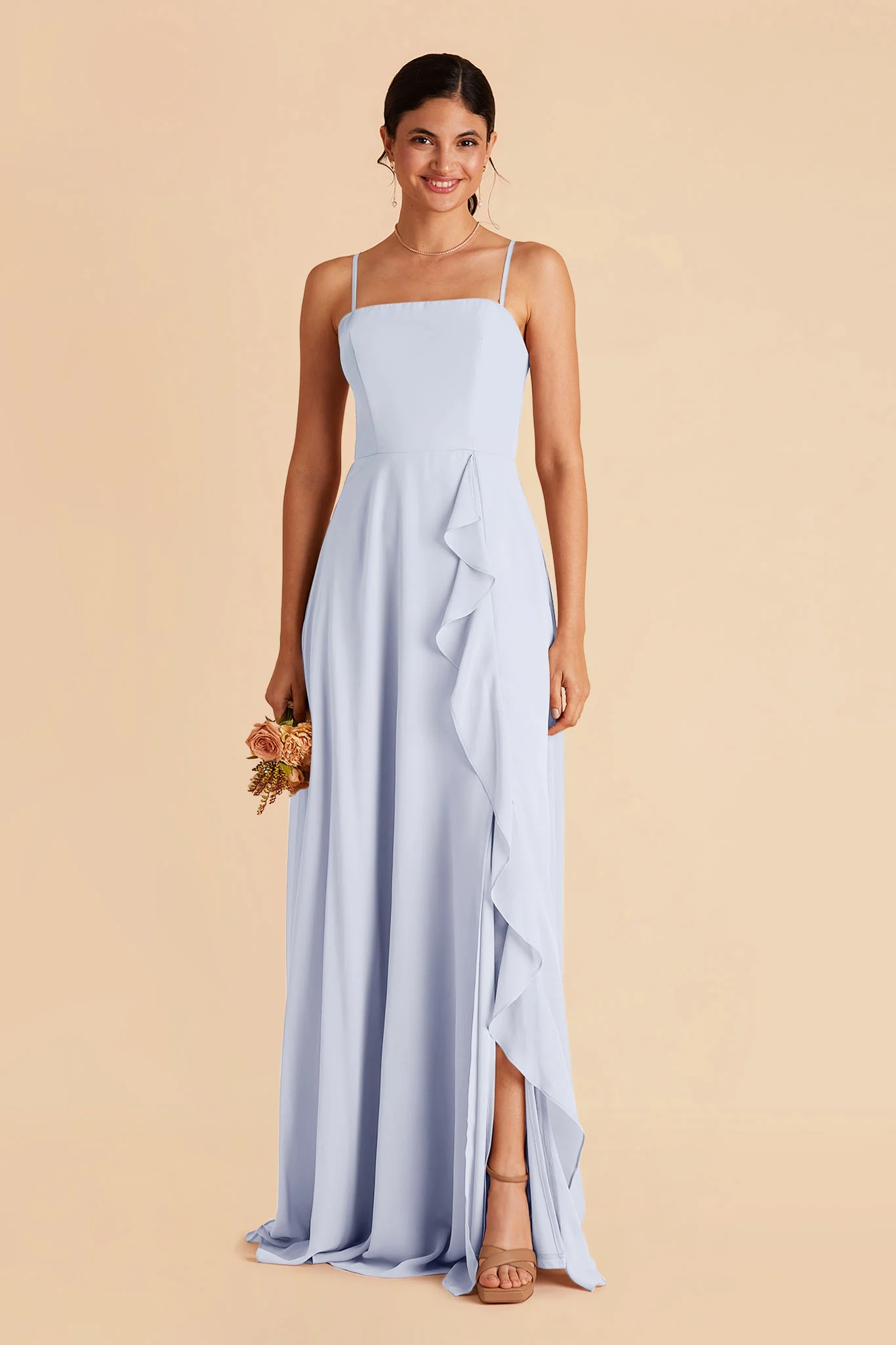 Winnie Chiffon Dress - Ice Blue - Image 5