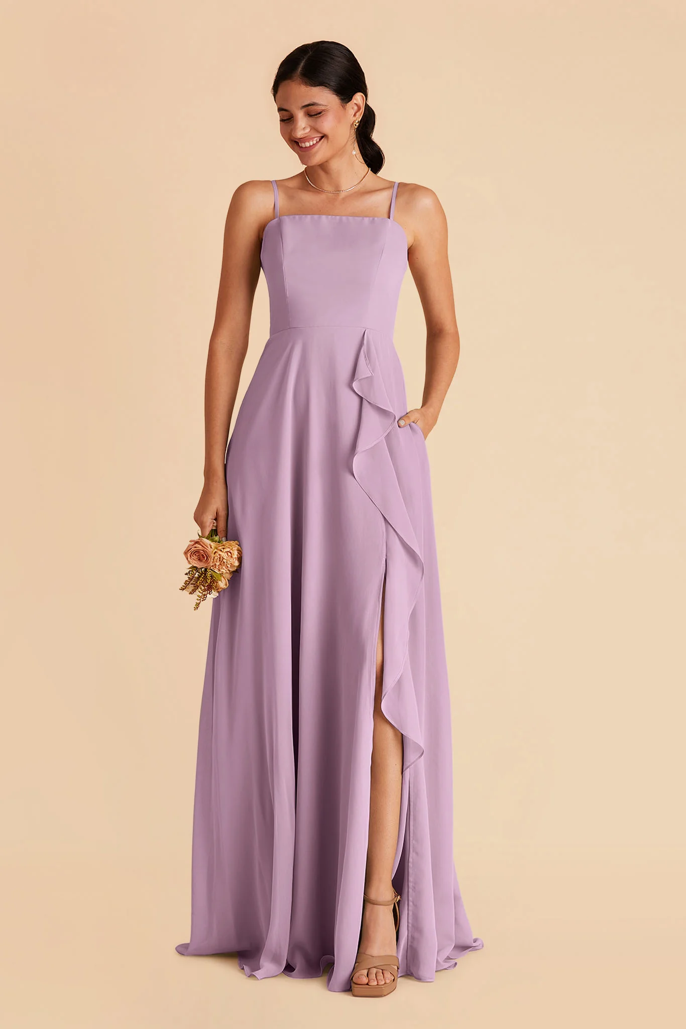 Winnie Chiffon Dress - Lavender - Image 3