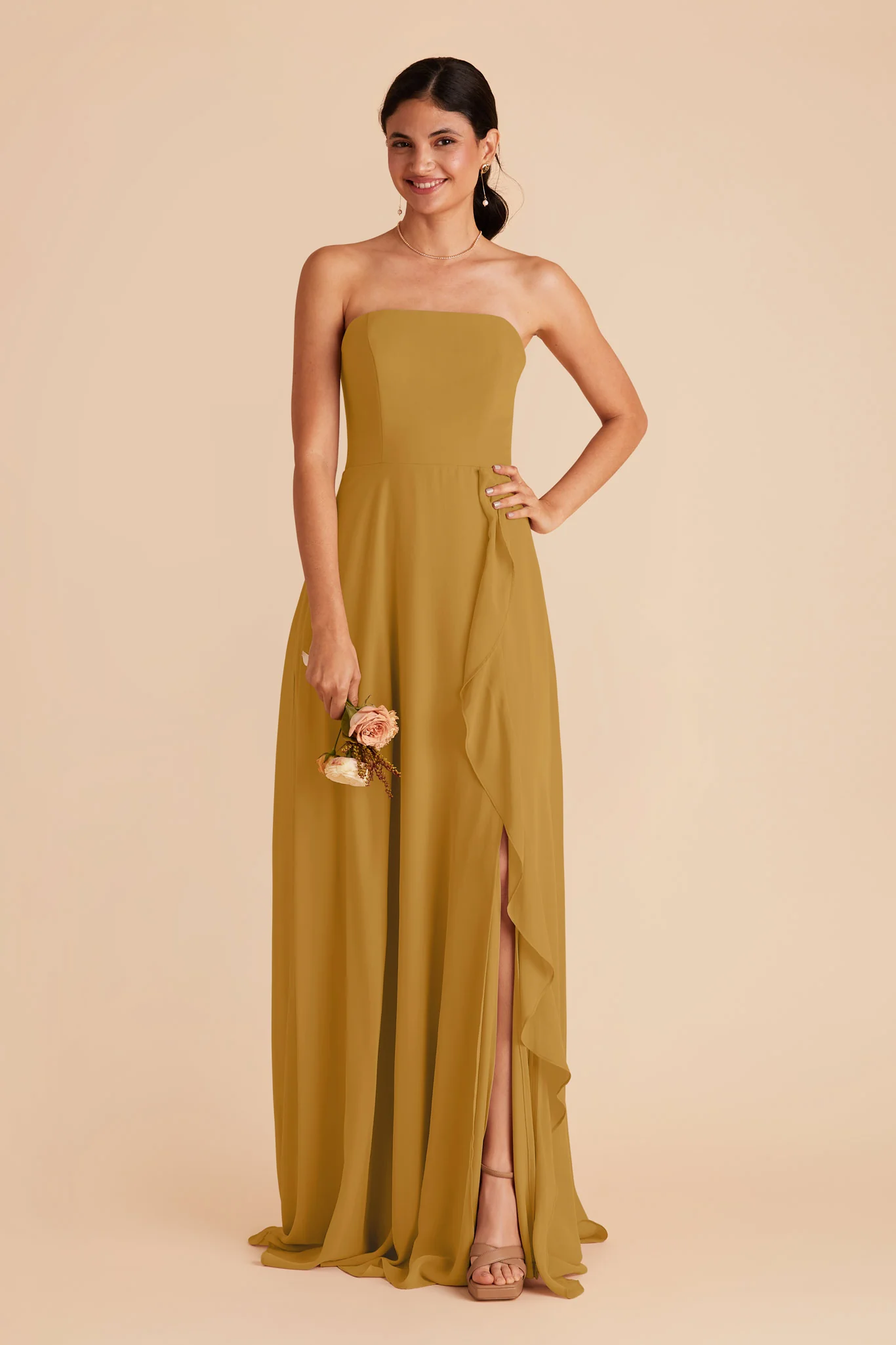 Winnie Chiffon Dress - Marigold - Image 4