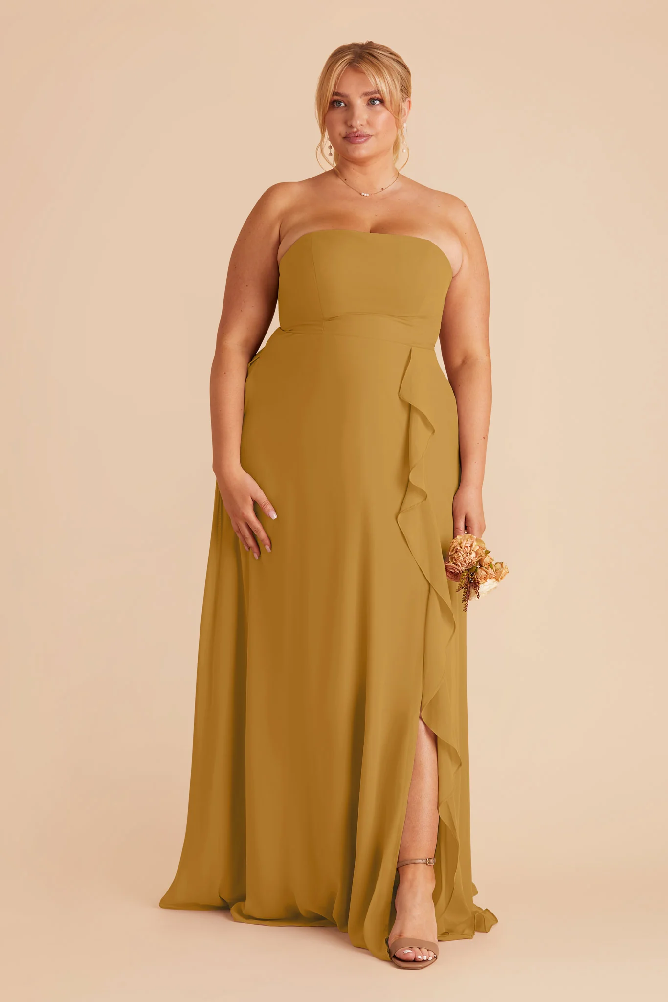 Winnie Chiffon Dress - Marigold - Image 6