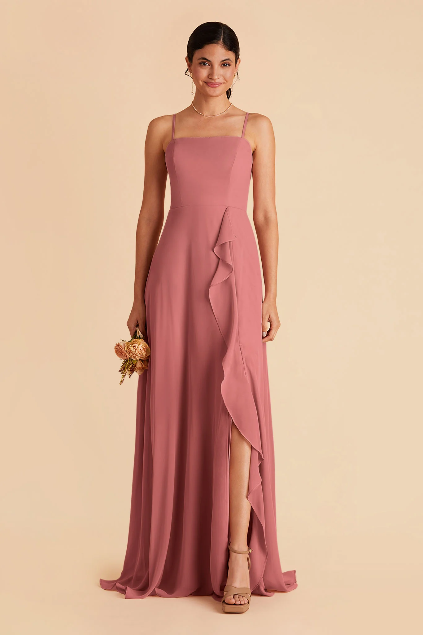 Winnie Chiffon Dress - Mulberry - Image 4