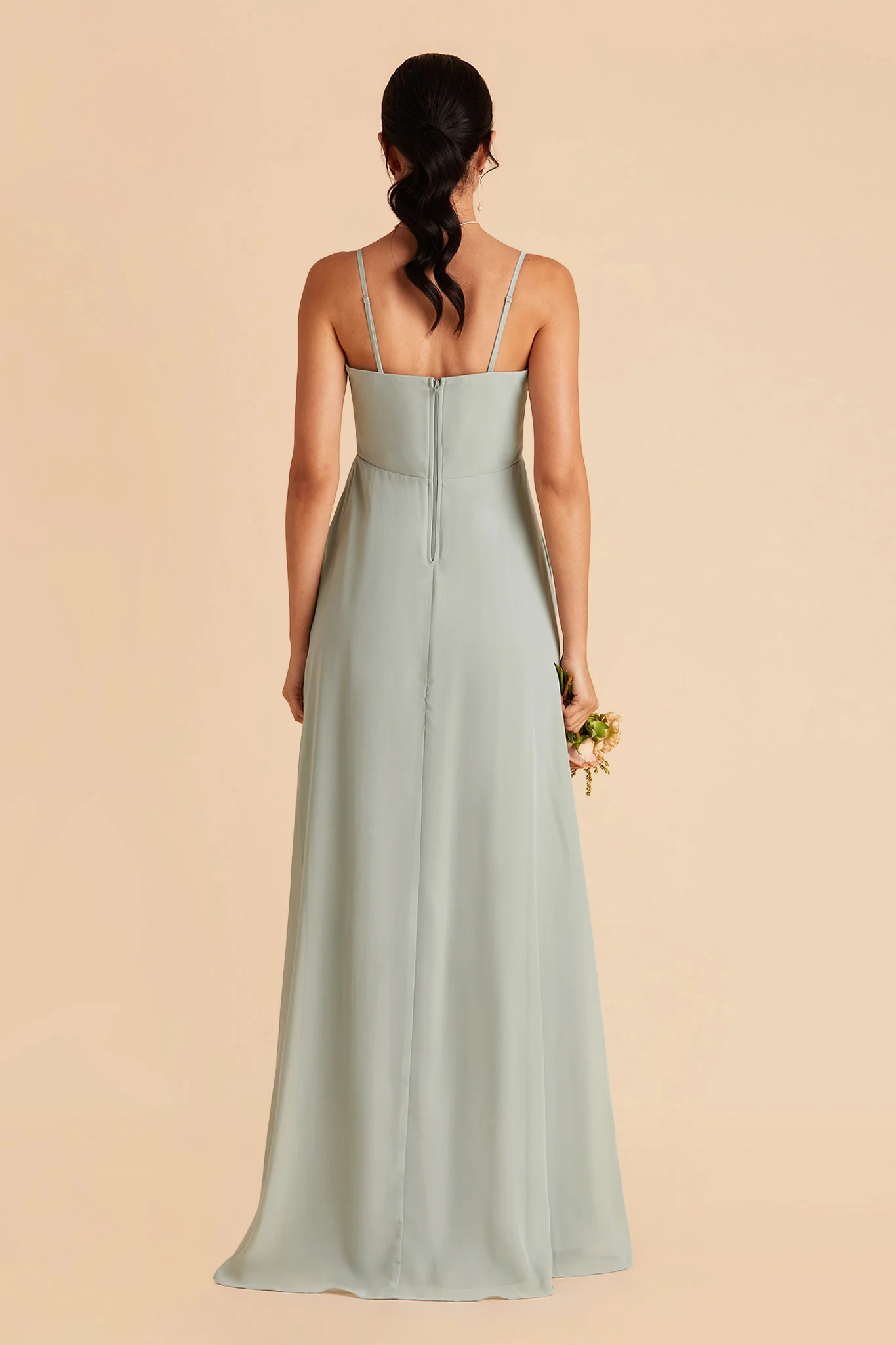 Winnie Chiffon Dress - Sage - Image 10