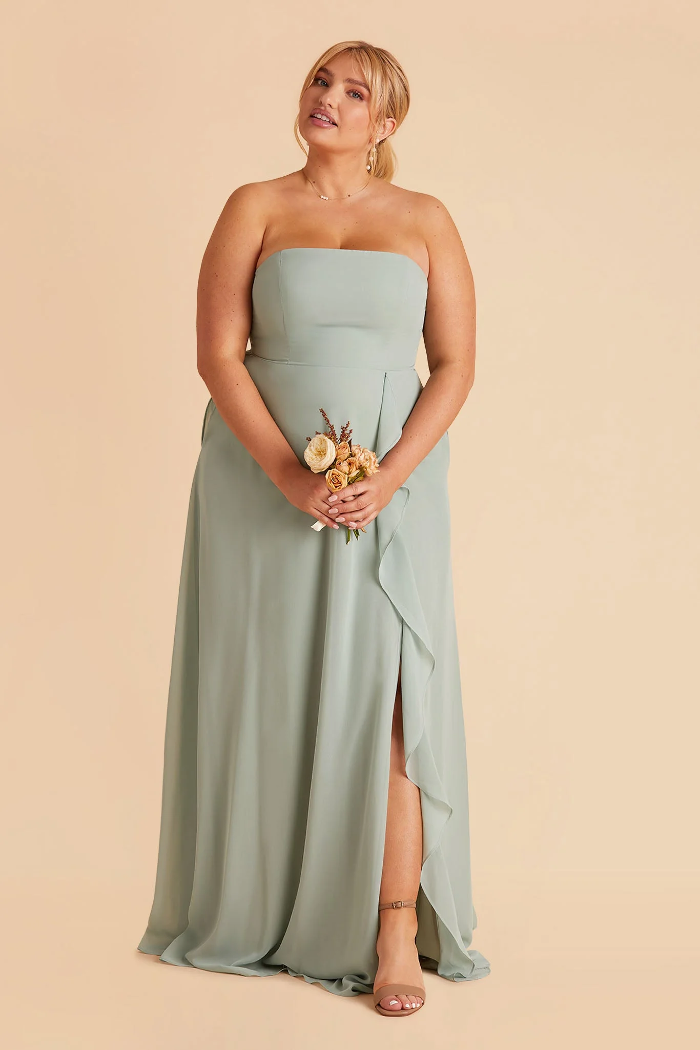 Winnie Chiffon Dress - Sage - Image 22