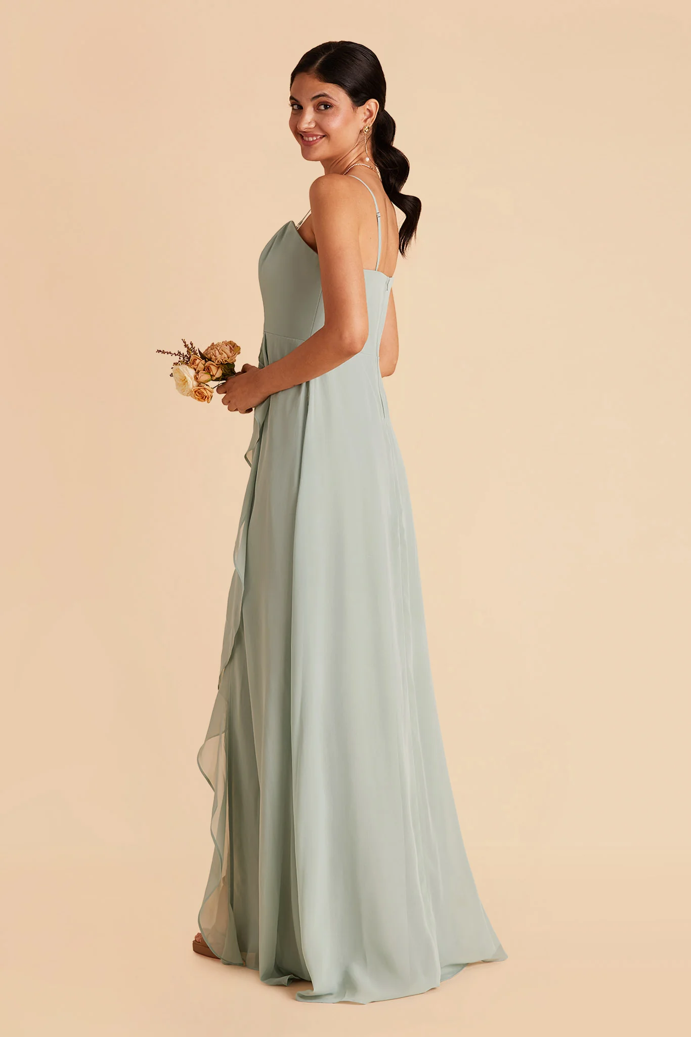 Winnie Chiffon Dress - Sage - Image 4