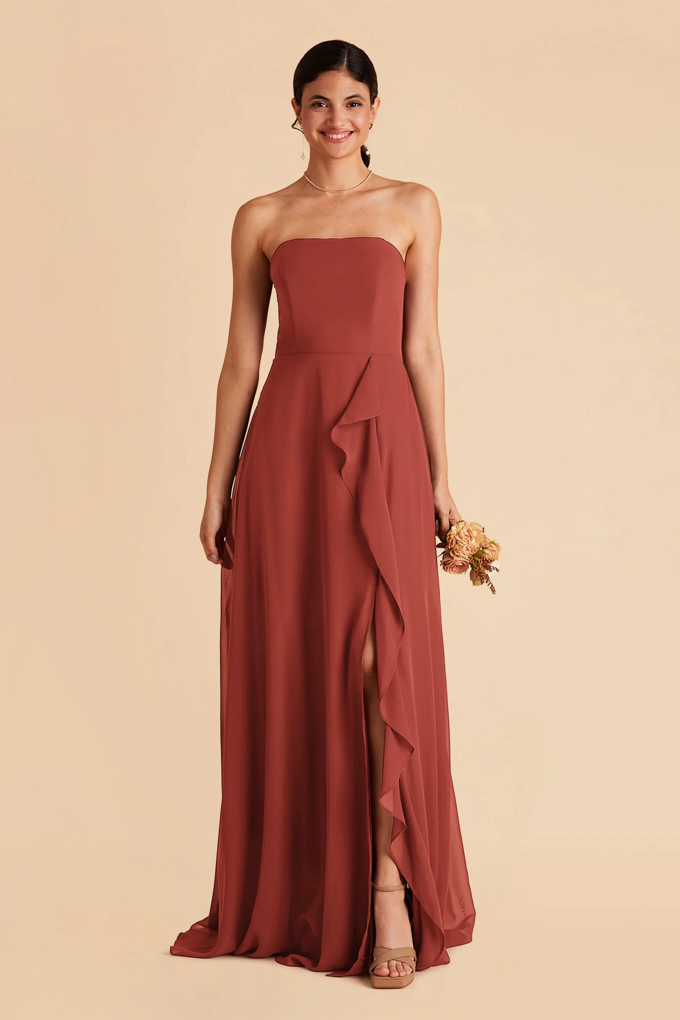 Winnie Chiffon Dress - Spice - Image 5