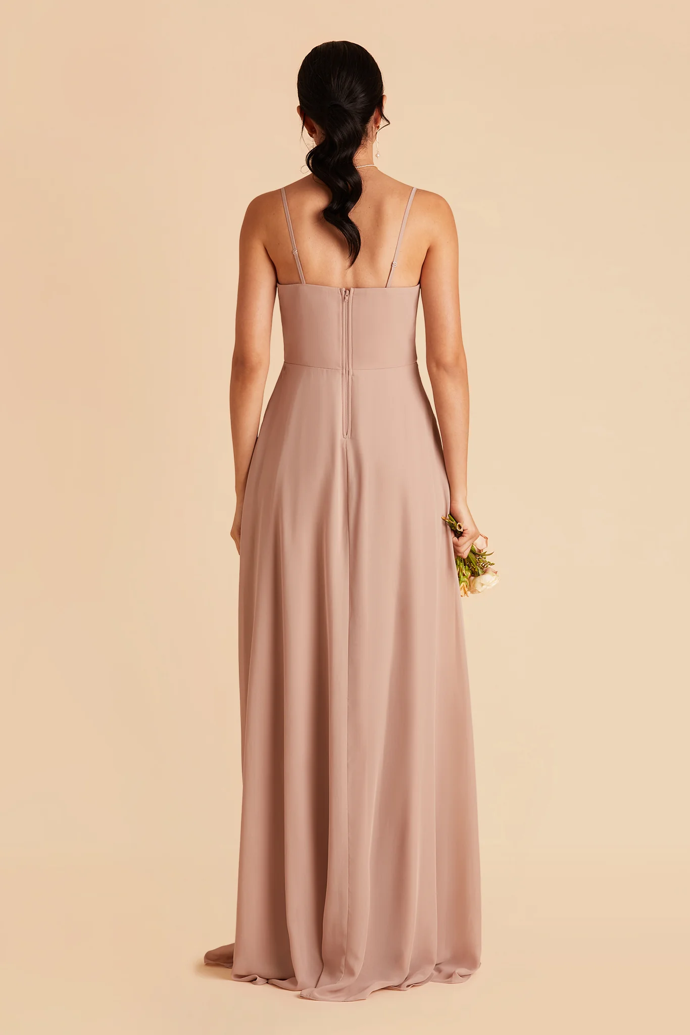 Winnie Chiffon Dress - Taupe - Image 5