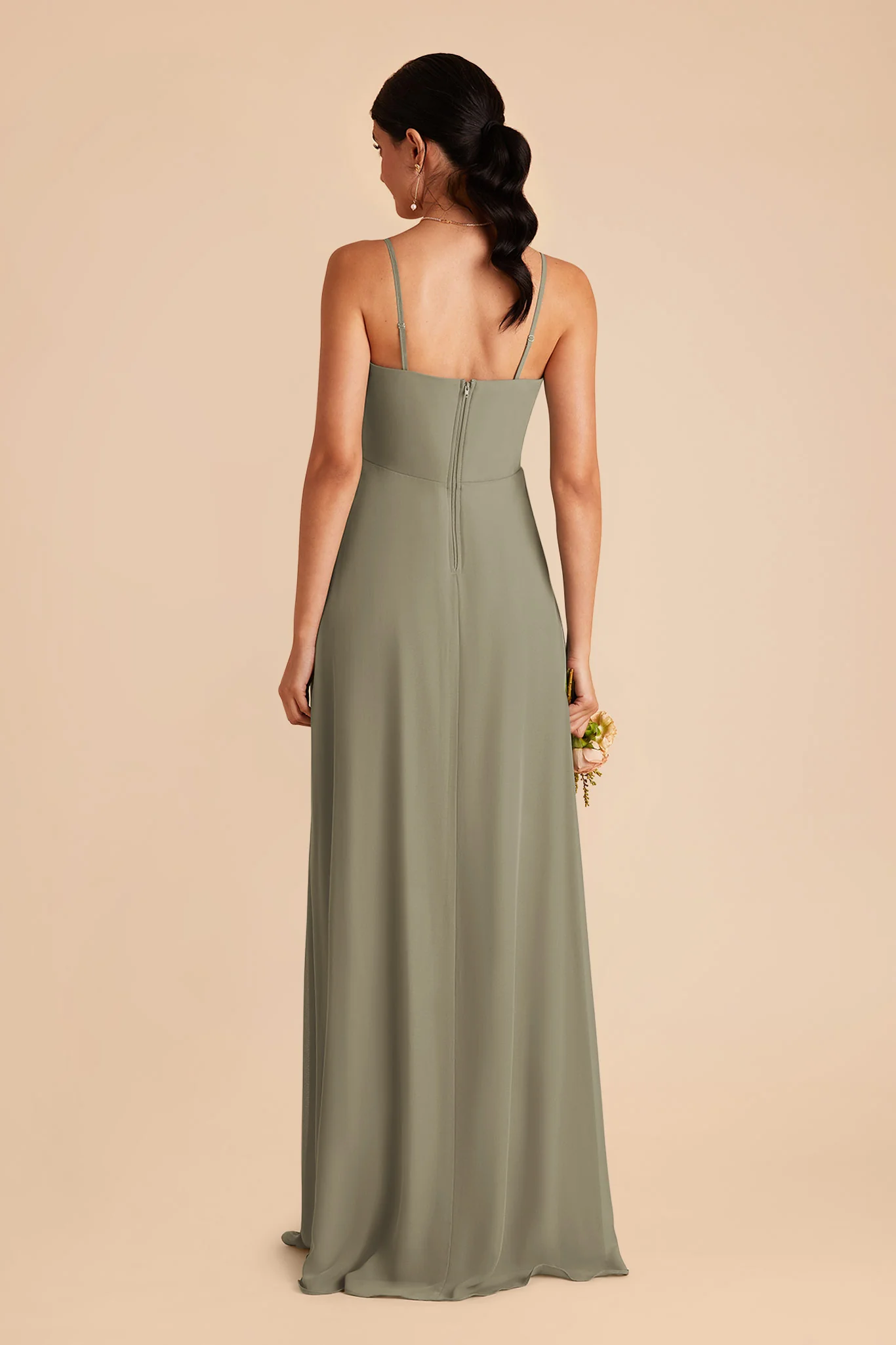 Winnie Chiffon Dress - Thyme - Image 6