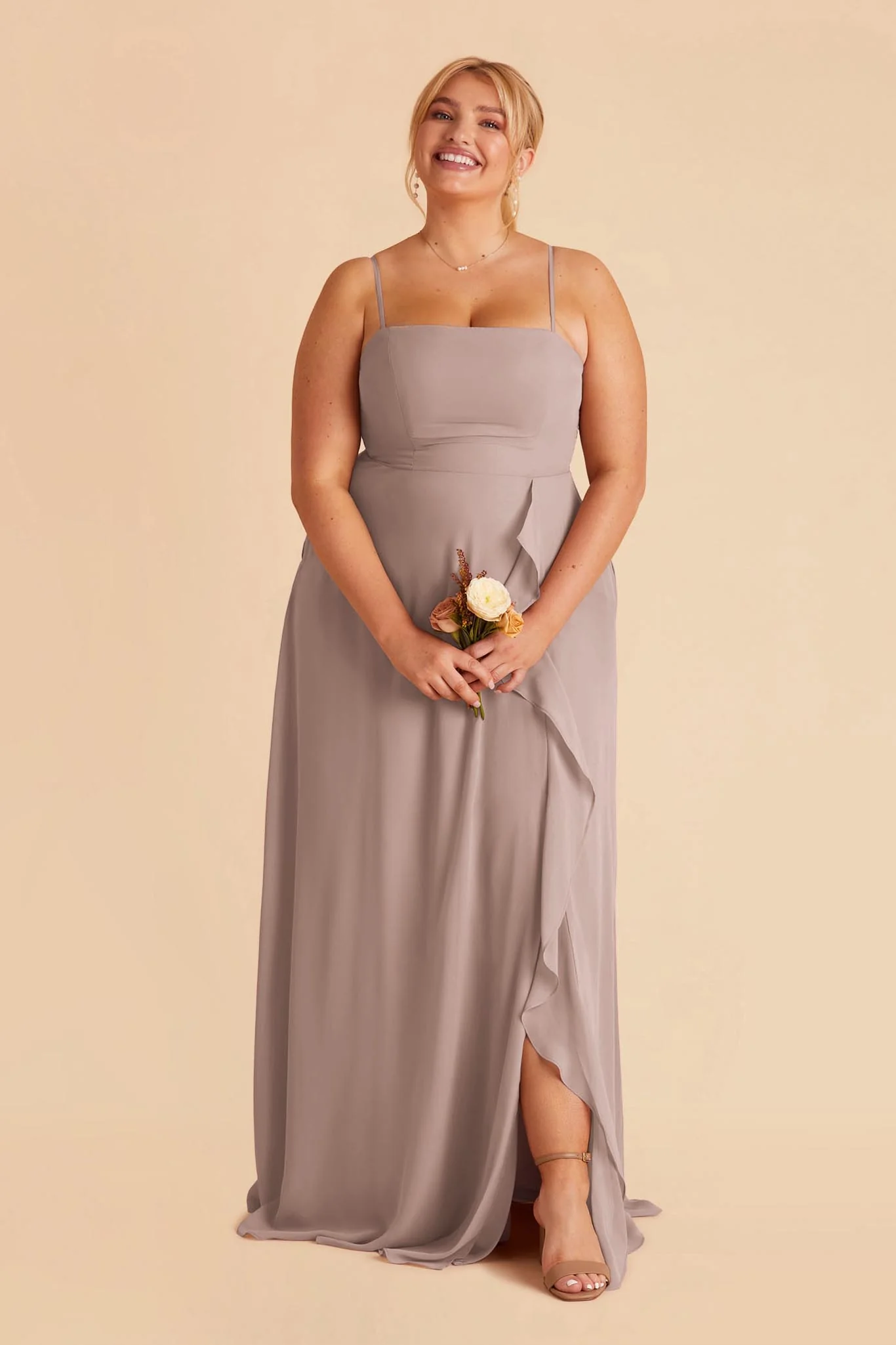 Winnie Chiffon Dress - Toffee - Image 2